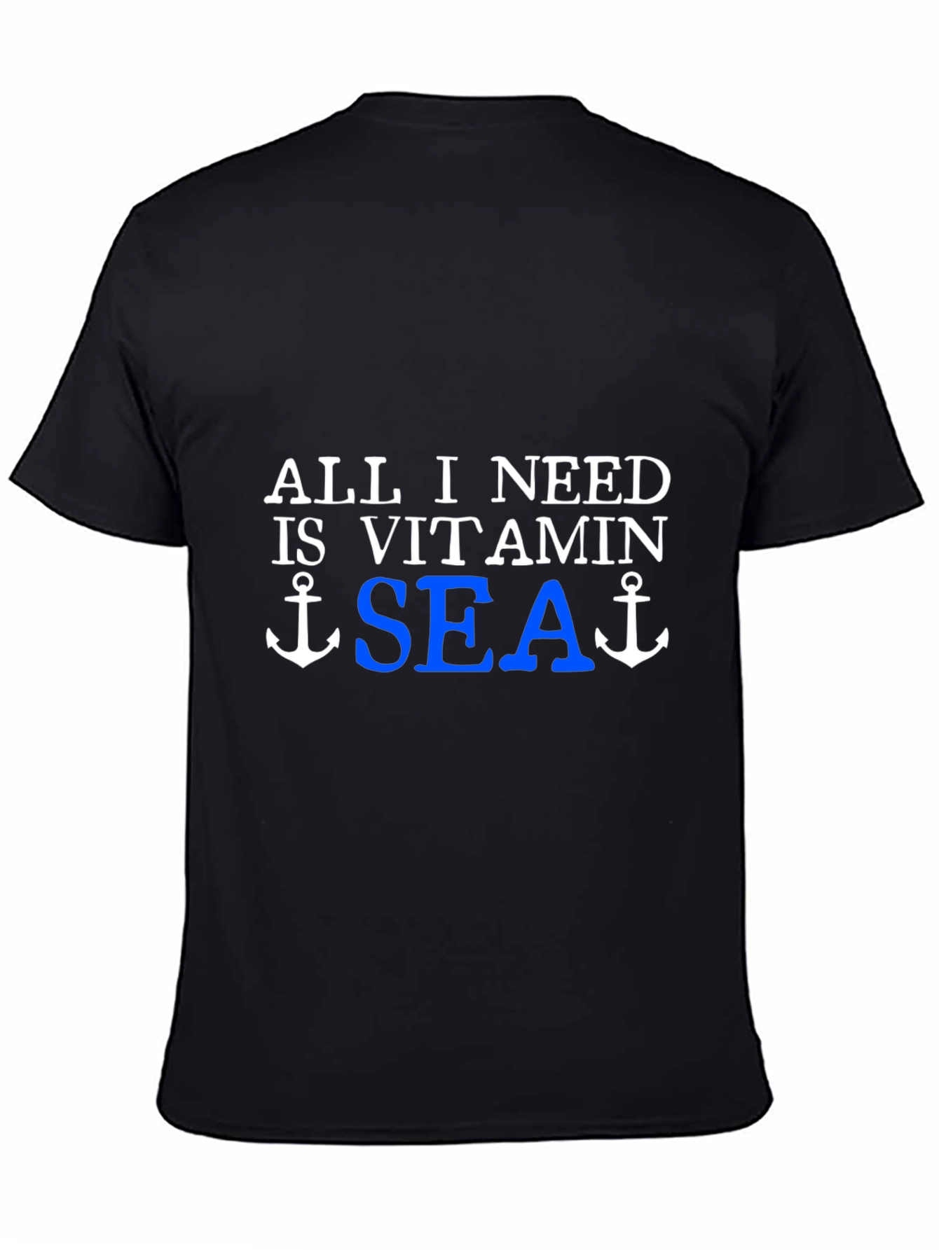 Vitamin Sea Black Graphic Tee - Coastal Style
