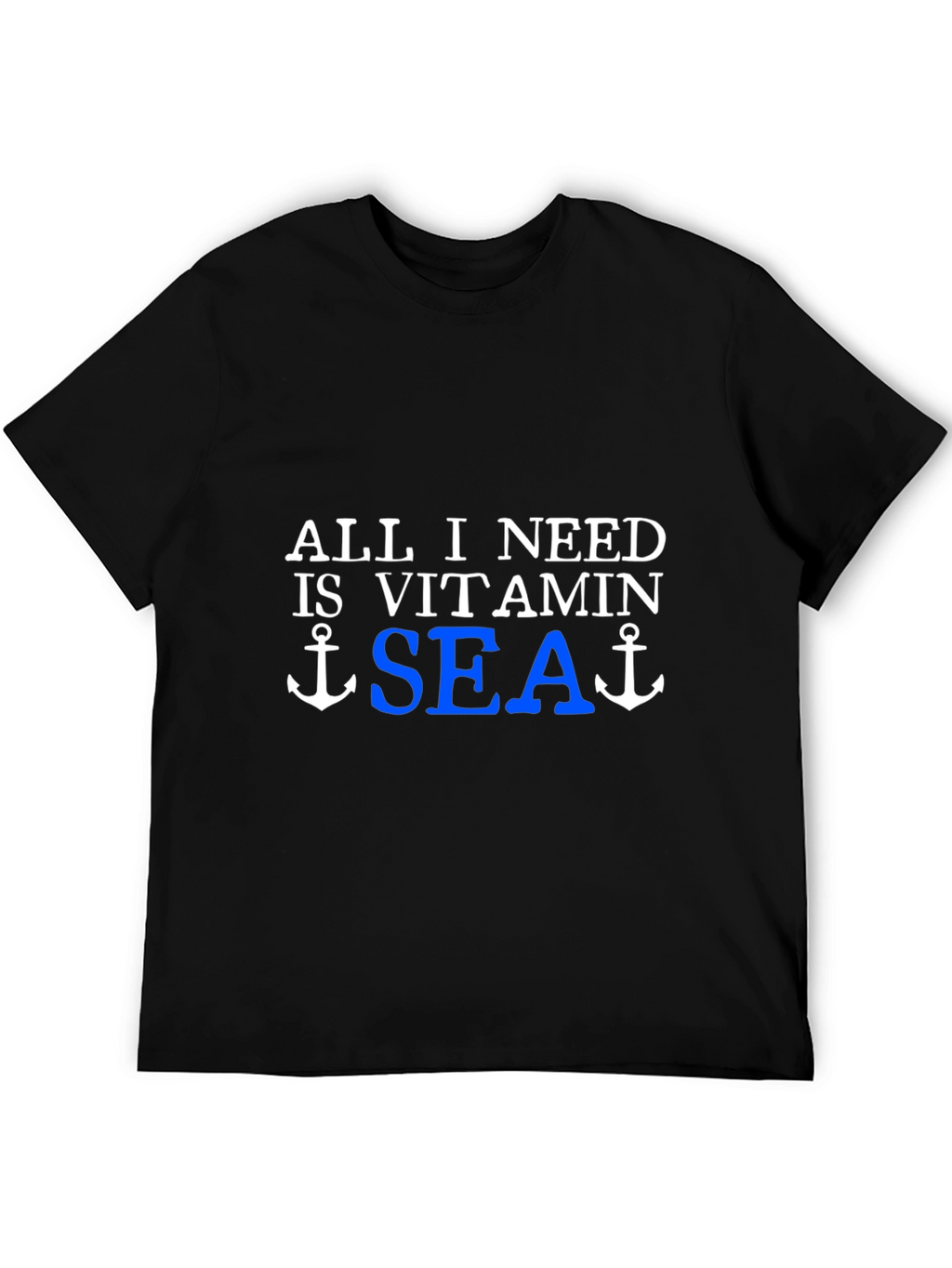 Vitamin Sea Black Graphic Tee - Coastal Style