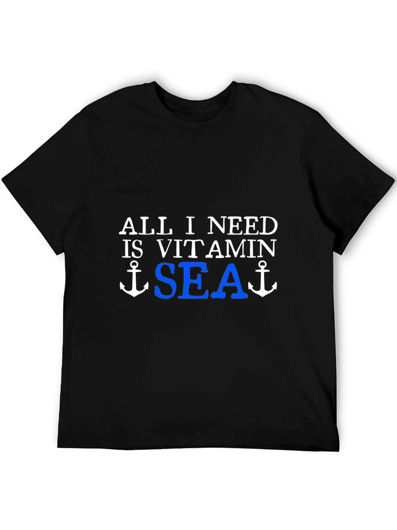 Vitamin Sea Black Graphic Tee - Coastal Style