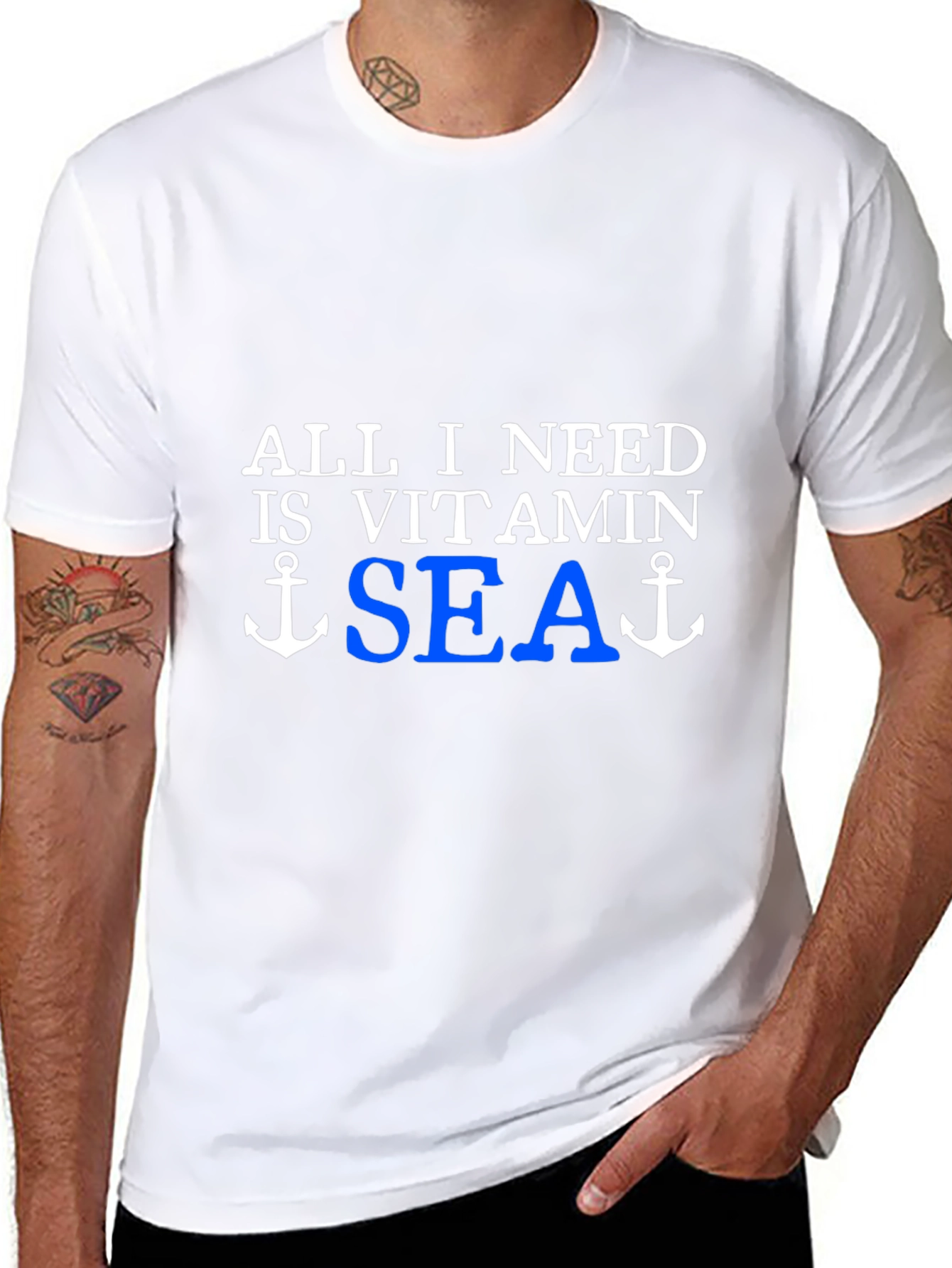 Vitamin Sea Black Graphic Tee - Coastal Style