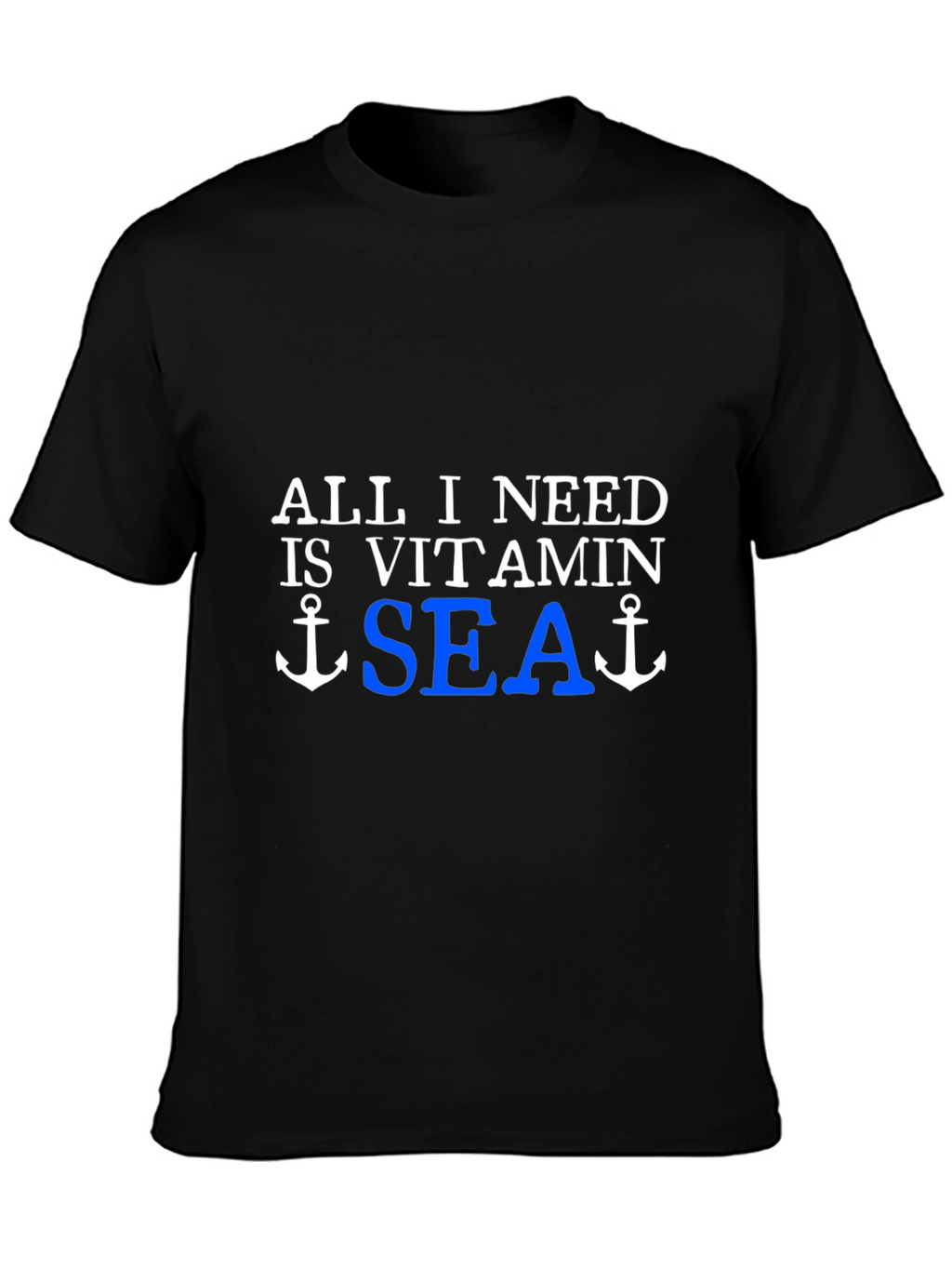 Vitamin Sea Black Graphic Tee - Coastal Style