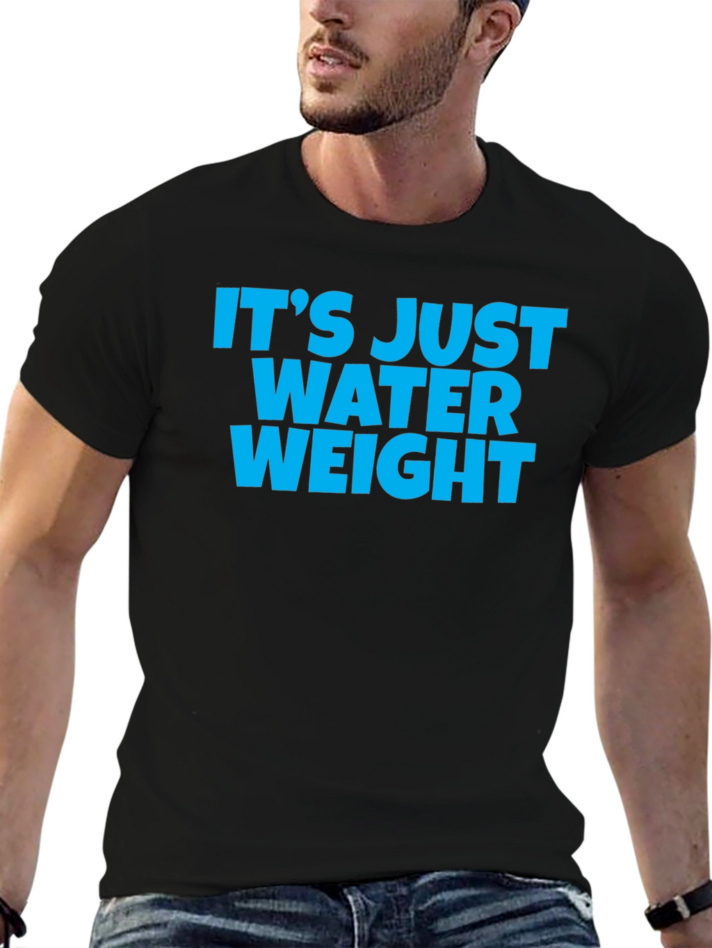 Its Just Water Weight Black T-Shirt