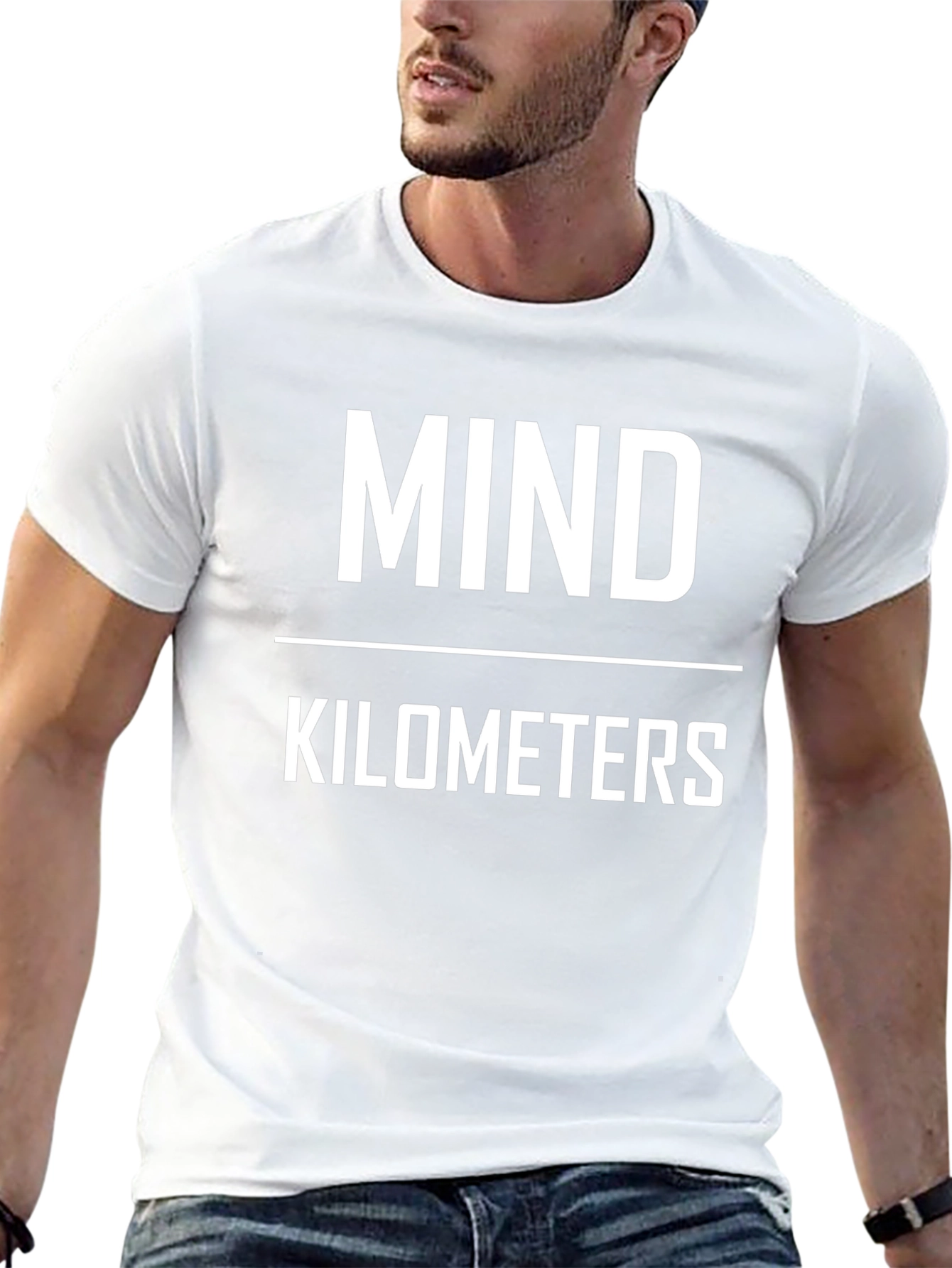 Mind Over Kilometers Black Graphic Tee