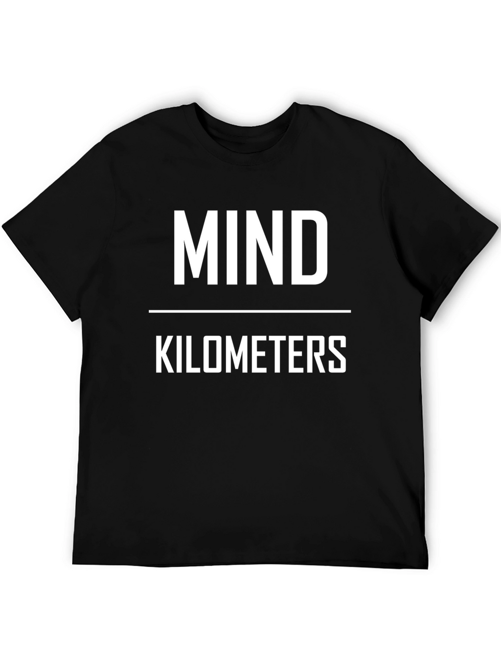 Mind Over Kilometers Black Graphic Tee
