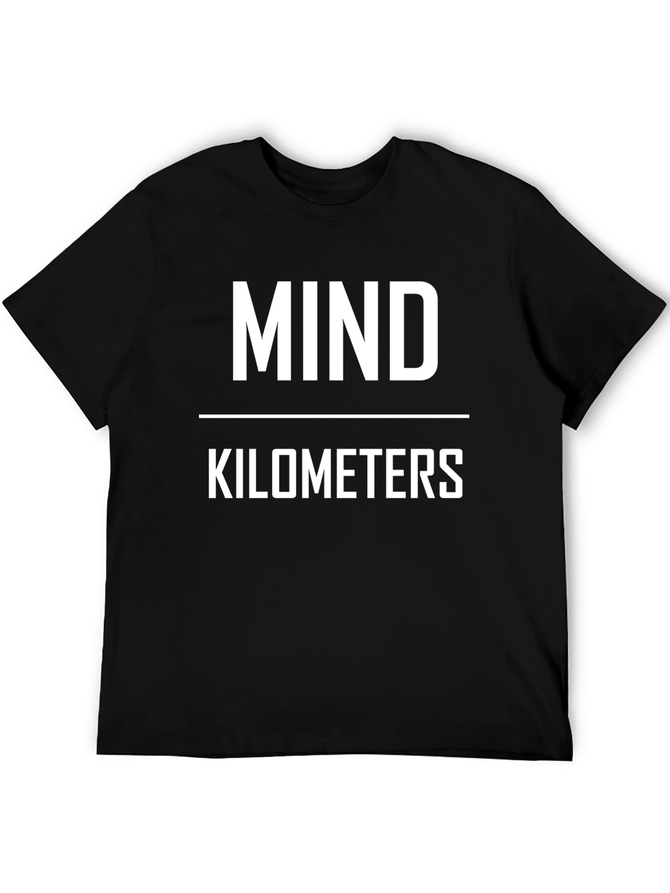 Mind Over Kilometers Black Graphic Tee