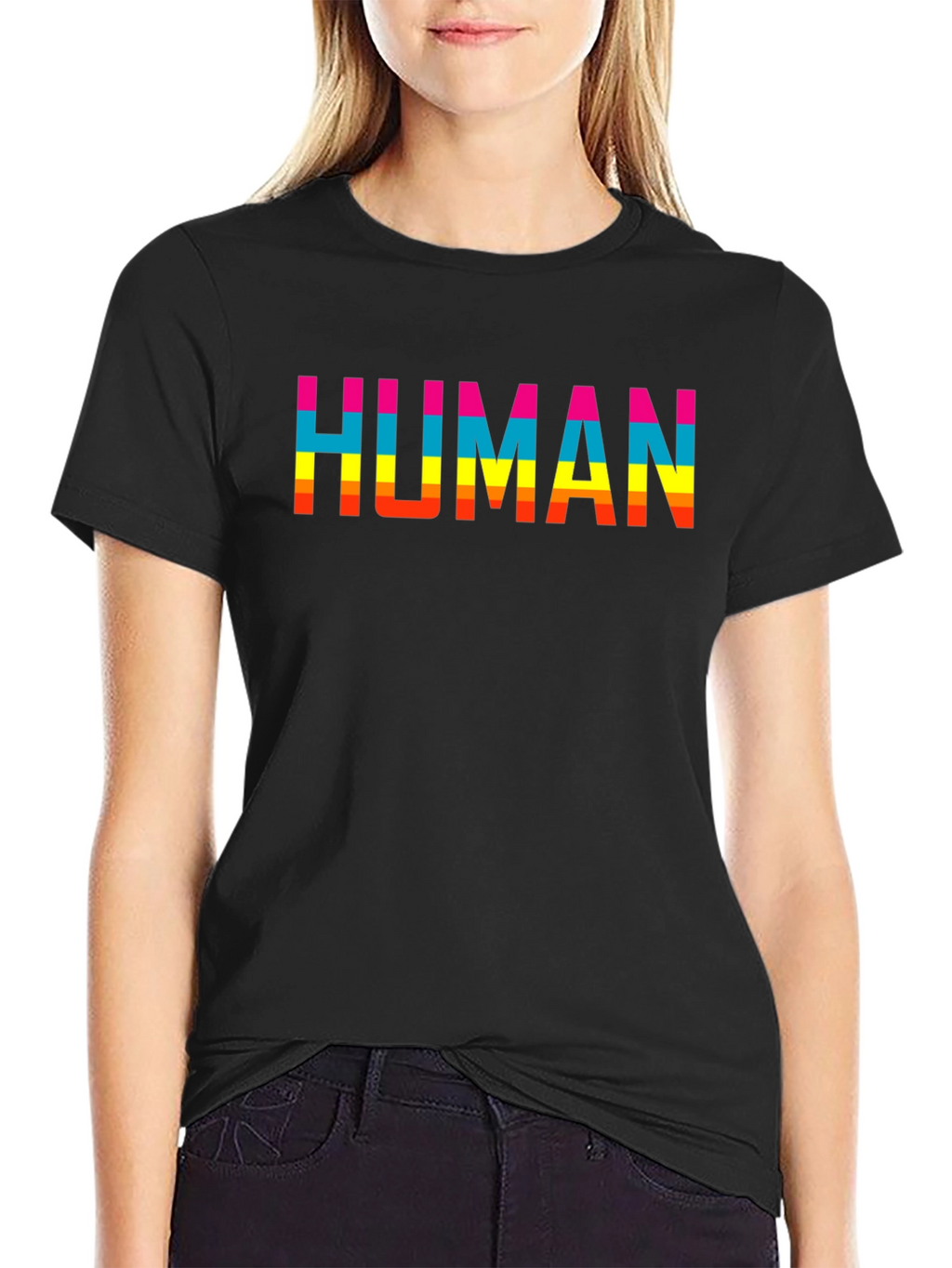 HUMAN Pride T-Shirt - Black Short Sleeve Tee