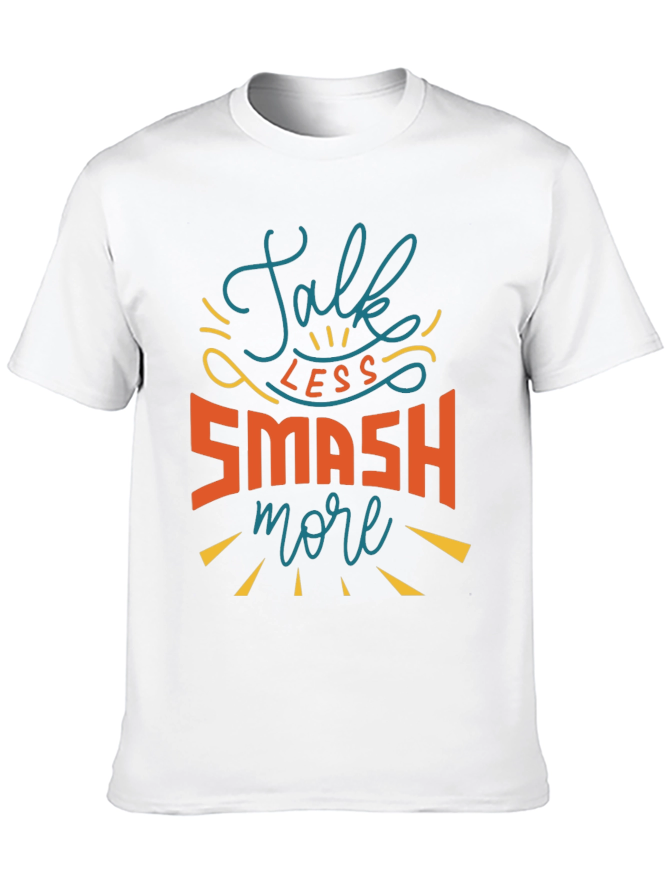 Talk Less Smash More Black Graphic Tee