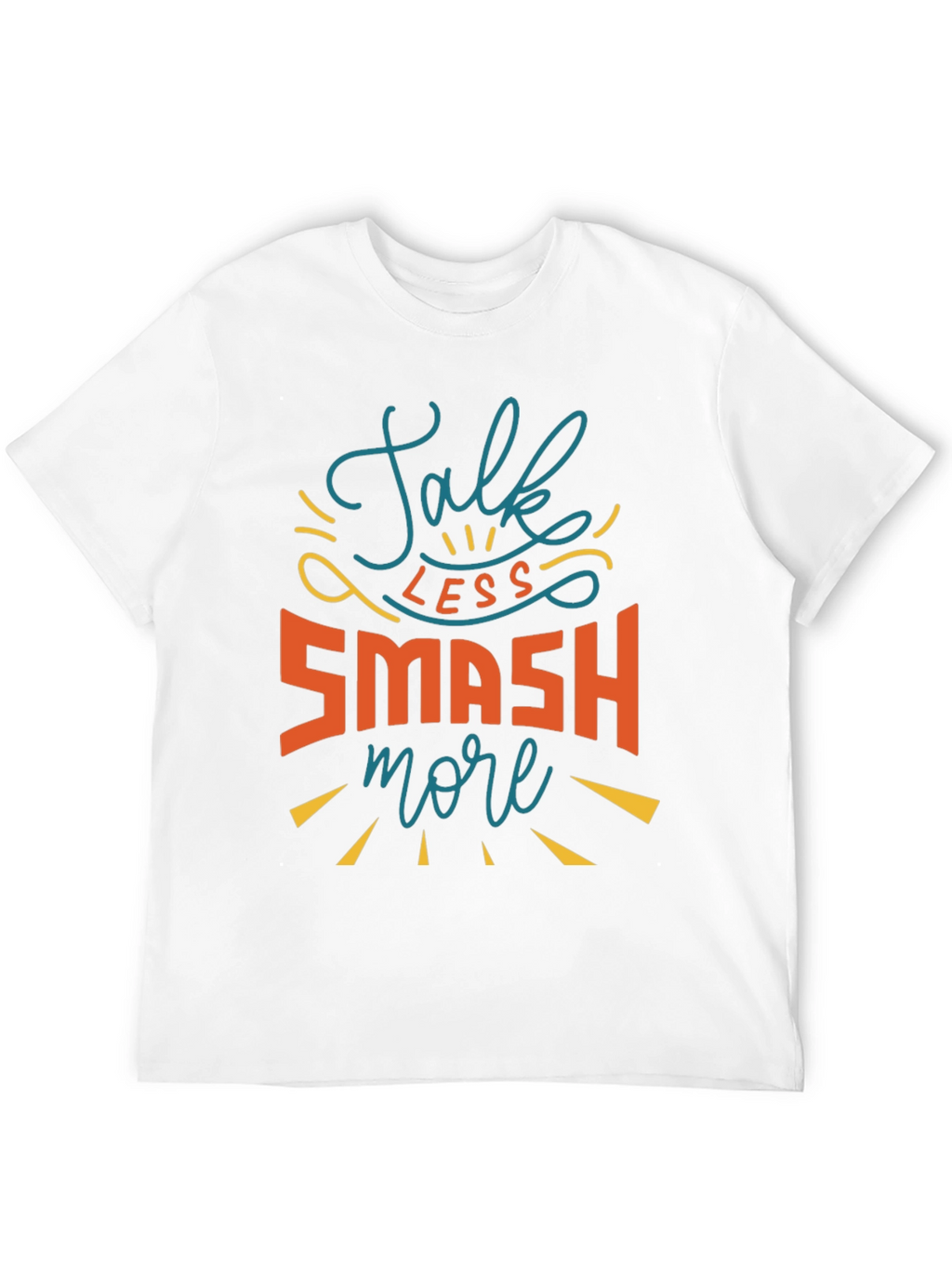 Talk Less Smash More Black Graphic Tee