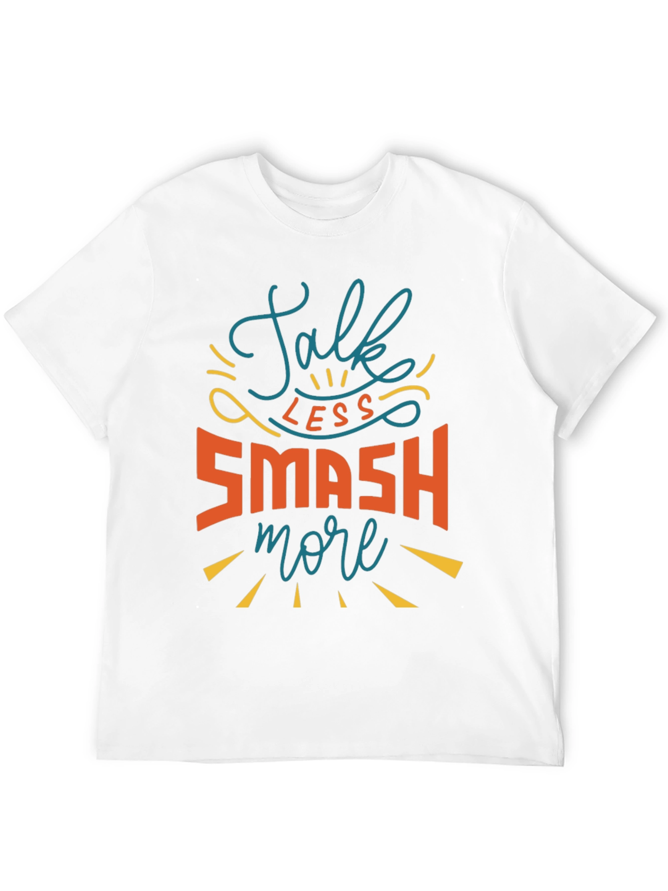 Talk Less Smash More Black Graphic Tee