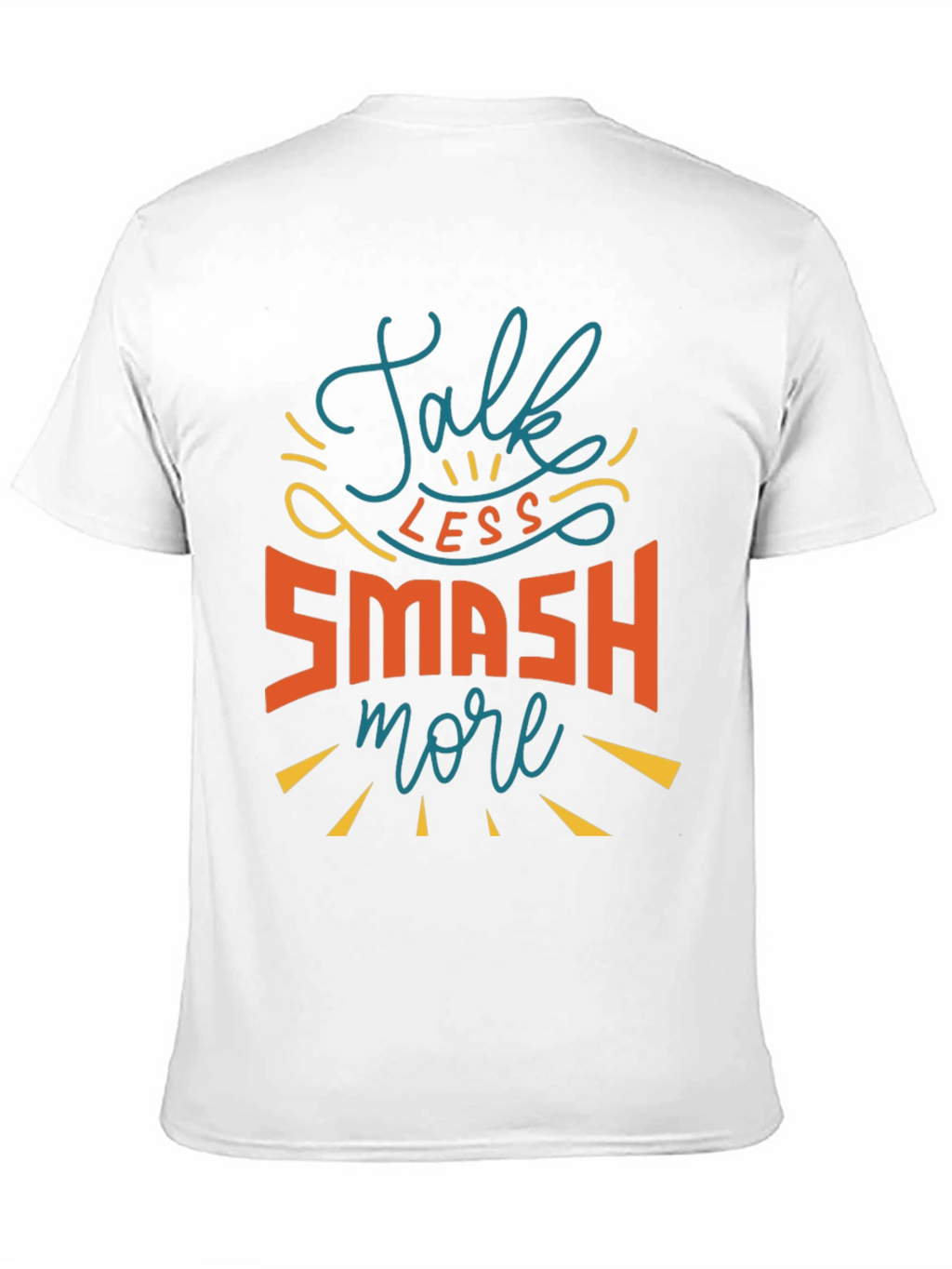 Talk Less Smash More Black Graphic Tee