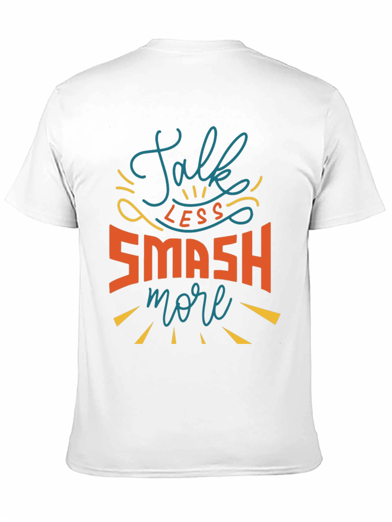 Talk Less Smash More Black Graphic Tee