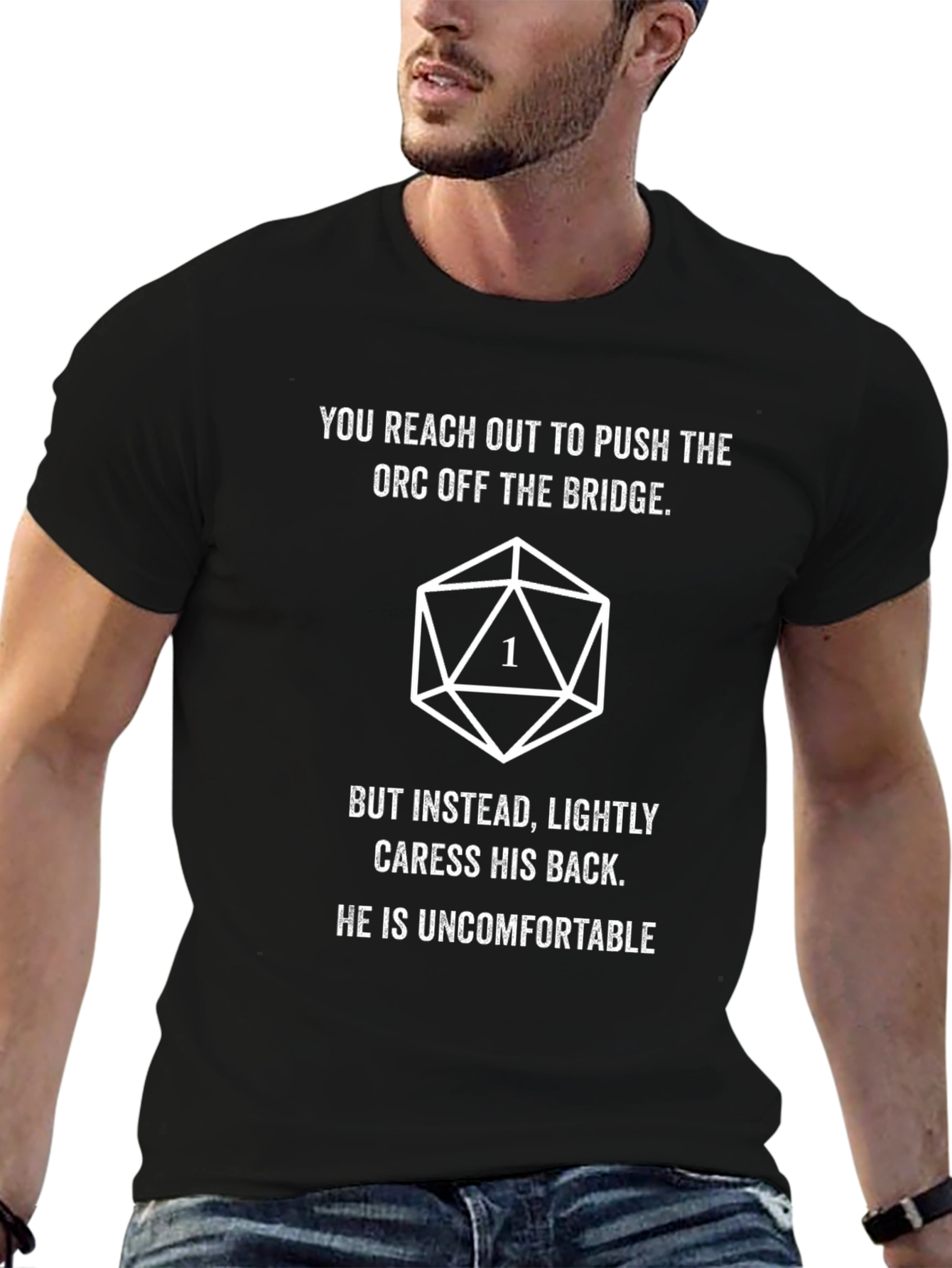 D&D Orc Push Fail Funny T-Shirt
