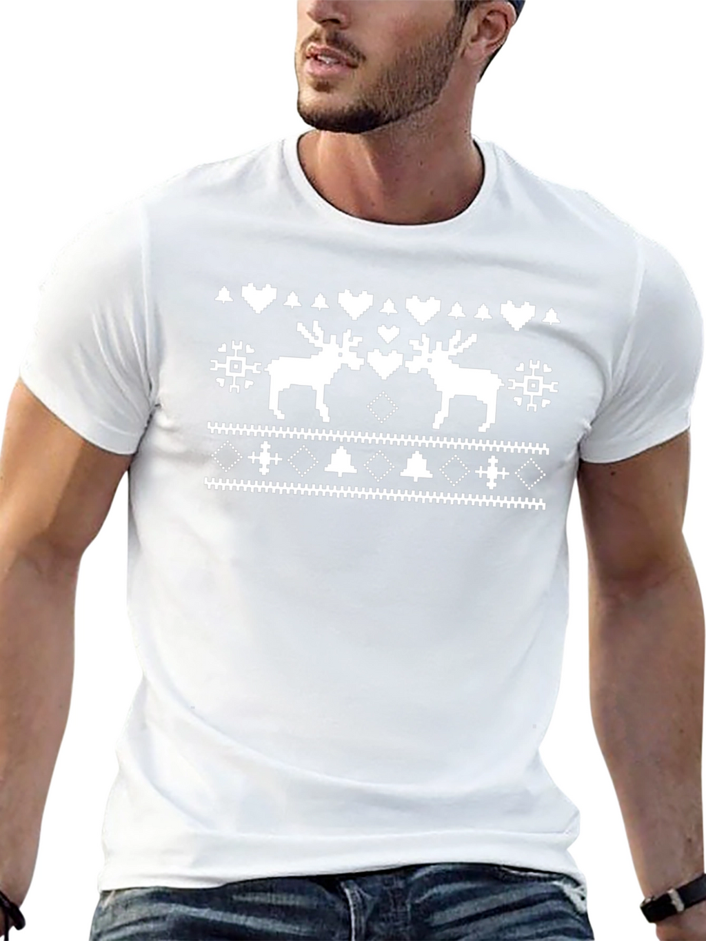Pixel Moose Black T-Shirt