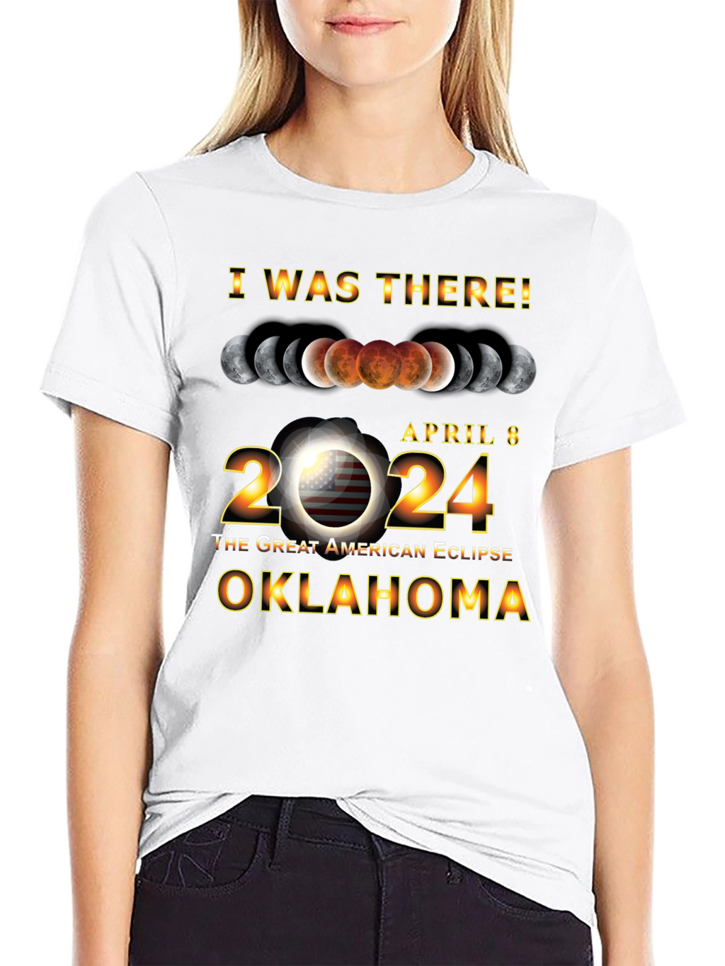 Oklahoma Eclipse April 8 2024 T-Shirt