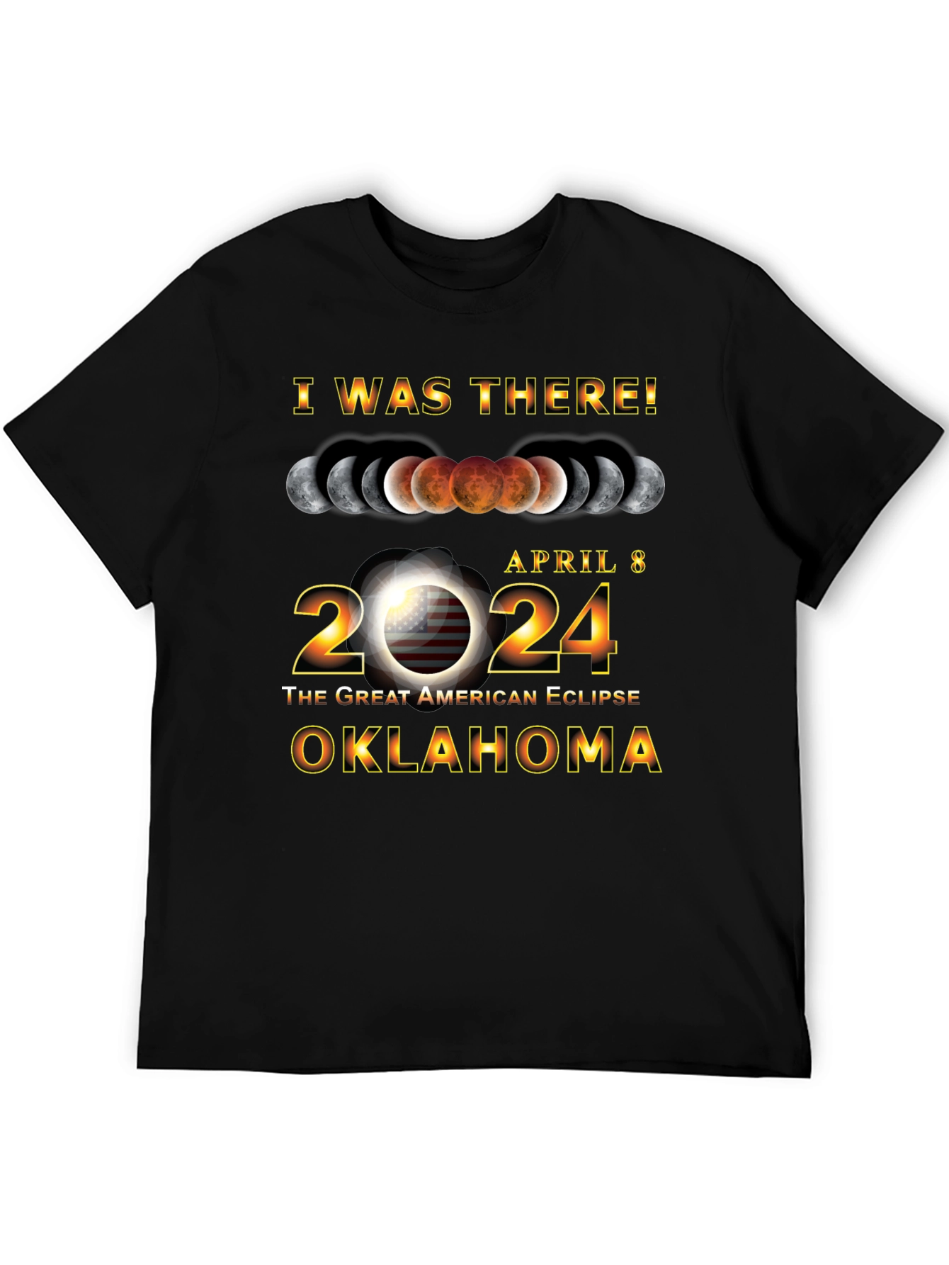 Oklahoma Eclipse April 8 2024 T-Shirt