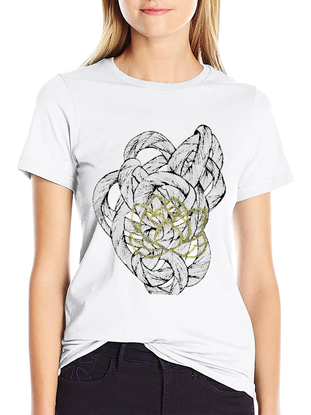 Abstract Art Graphic Tee - Modern Black T-Shirt