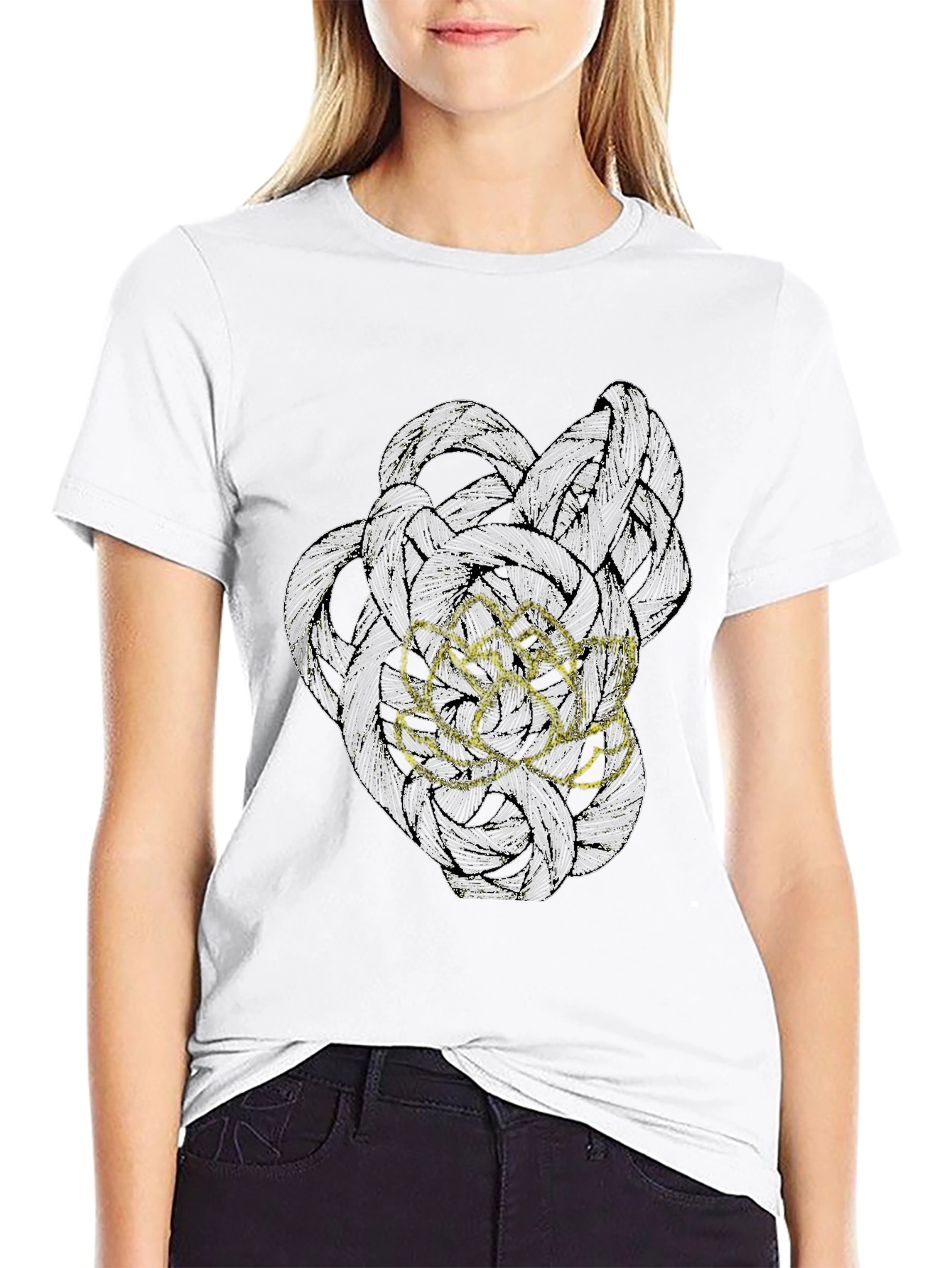 Abstract Art Graphic Tee - Modern Black T-Shirt