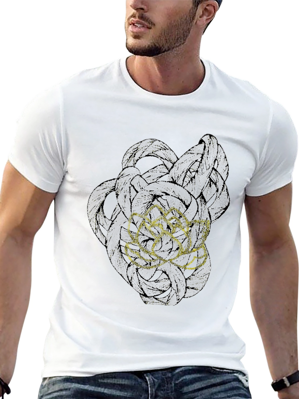 Abstract Art Graphic Tee - Modern Black T-Shirt