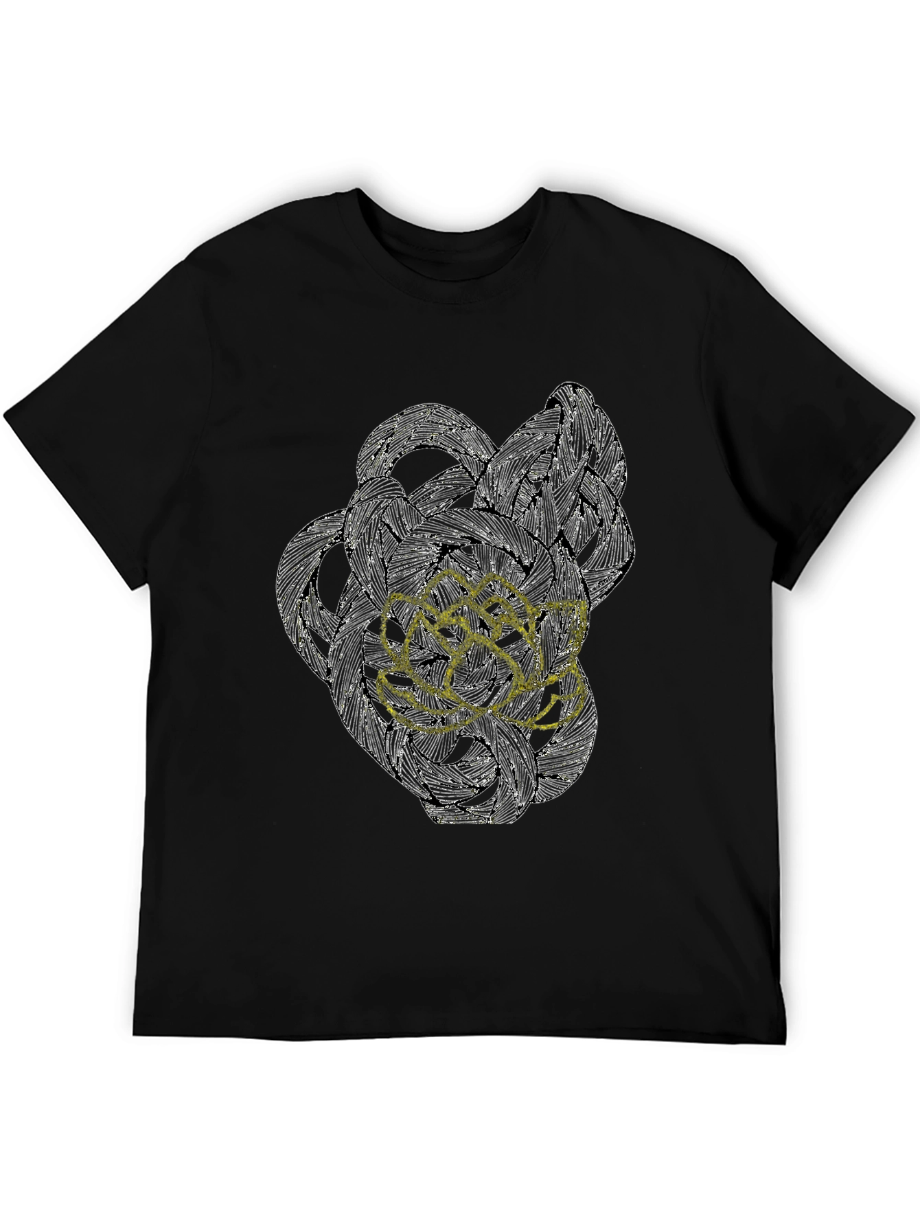 Abstract Art Graphic Tee - Modern Black T-Shirt