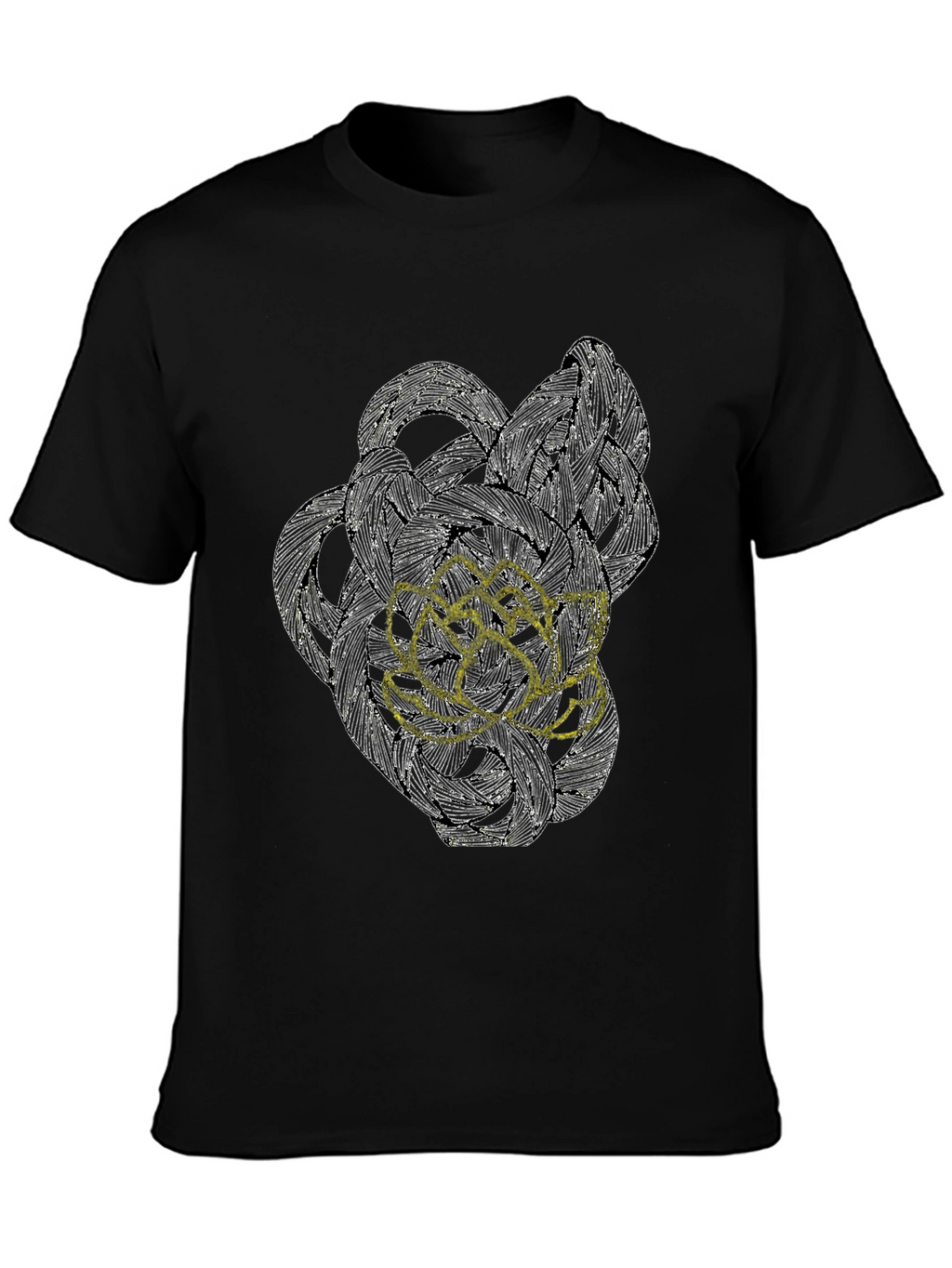 Abstract Art Graphic Tee - Modern Black T-Shirt