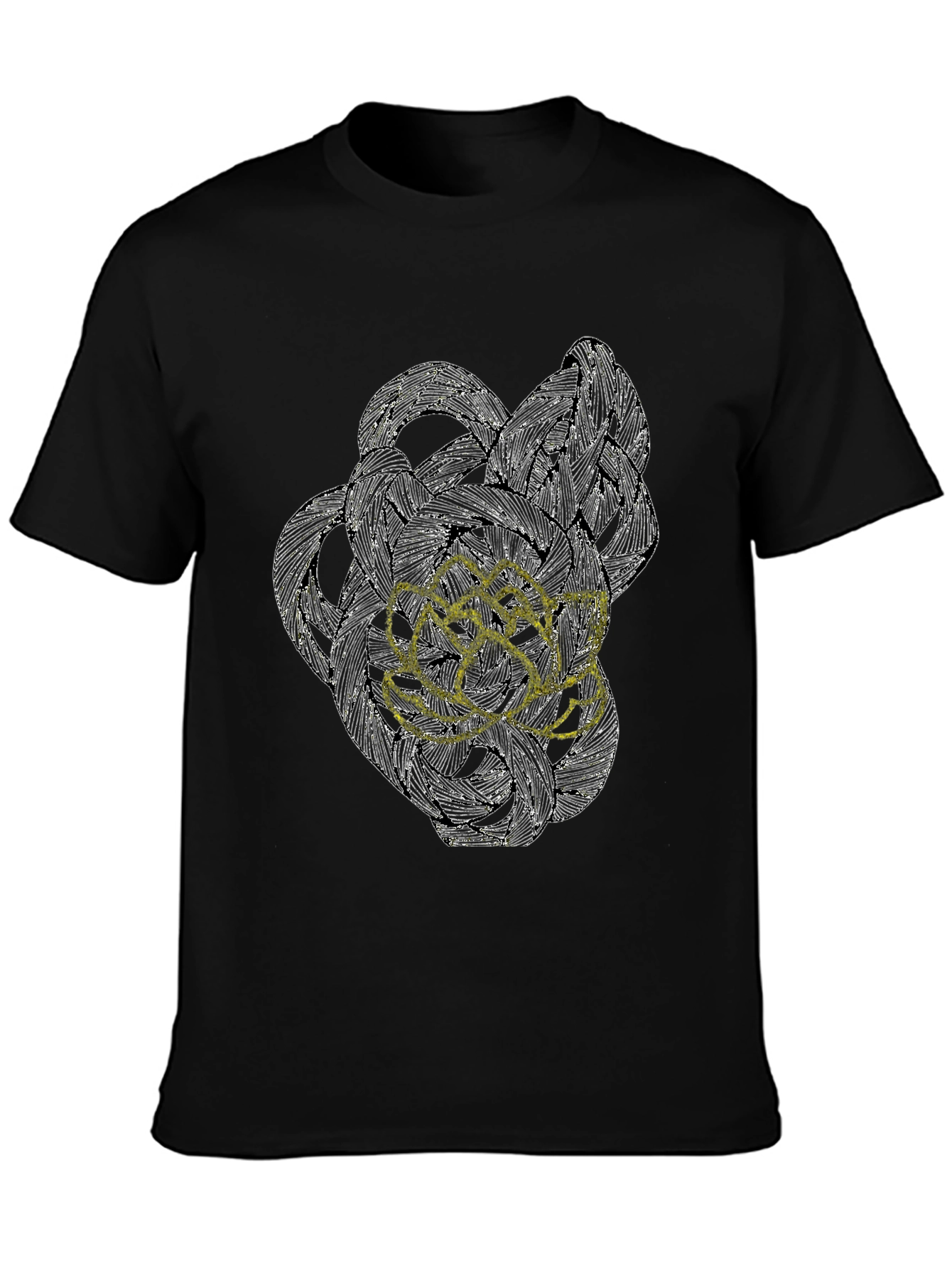 Abstract Art Graphic Tee - Modern Black T-Shirt