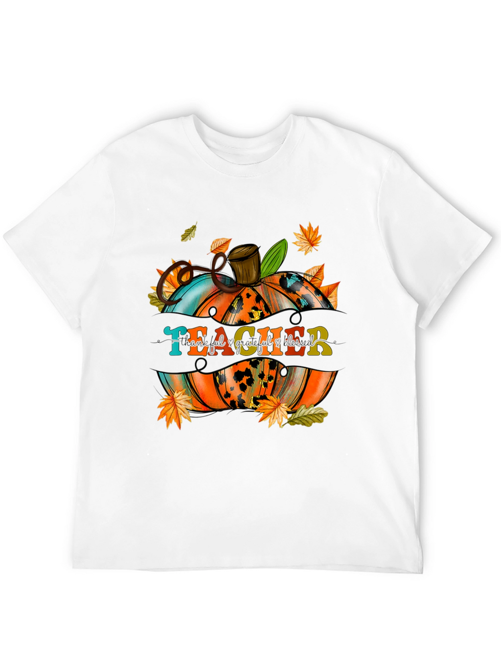 Teacher Pumpkin Fall Graphic T-Shirt