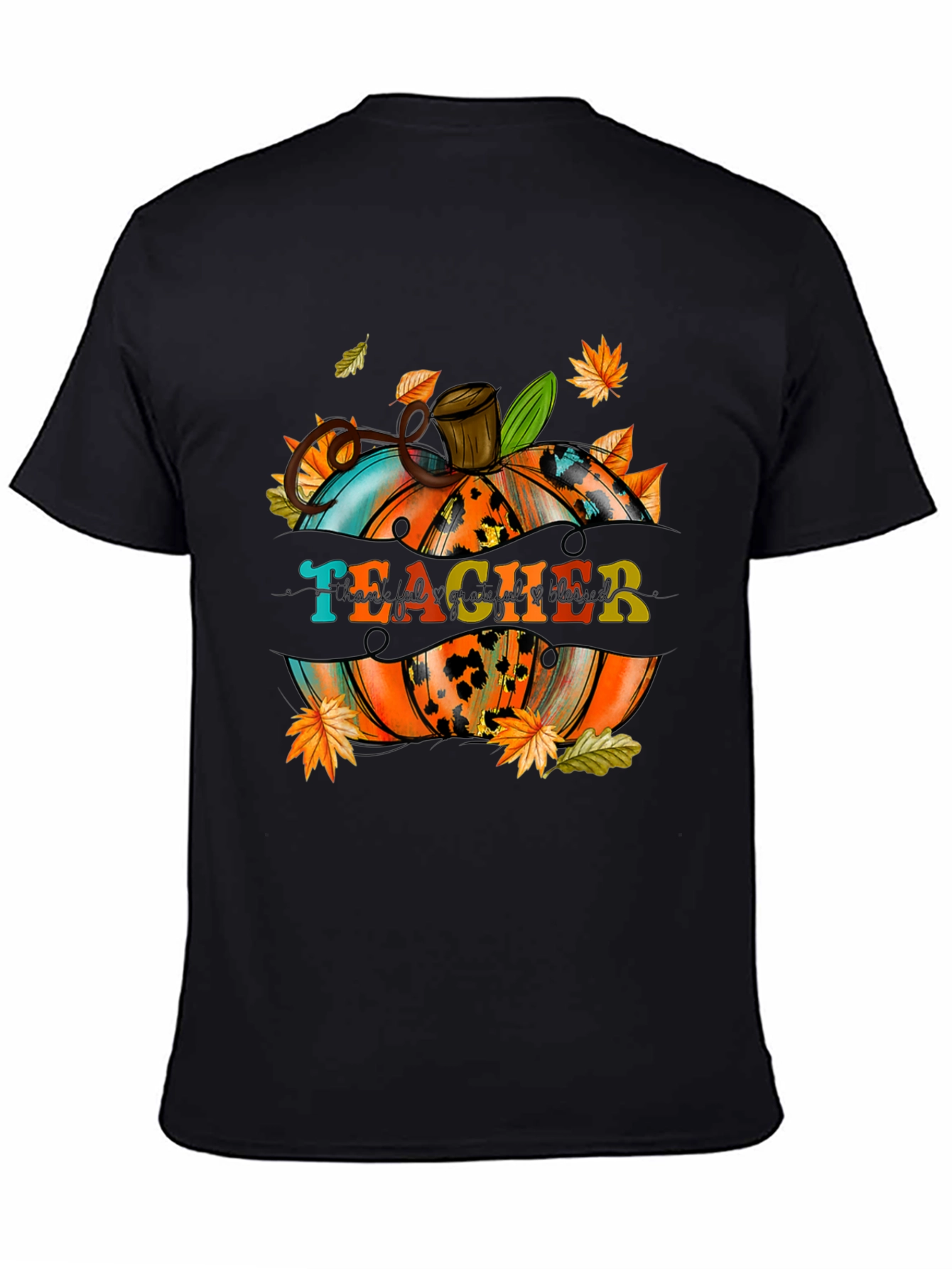 Teacher Pumpkin Fall Graphic T-Shirt