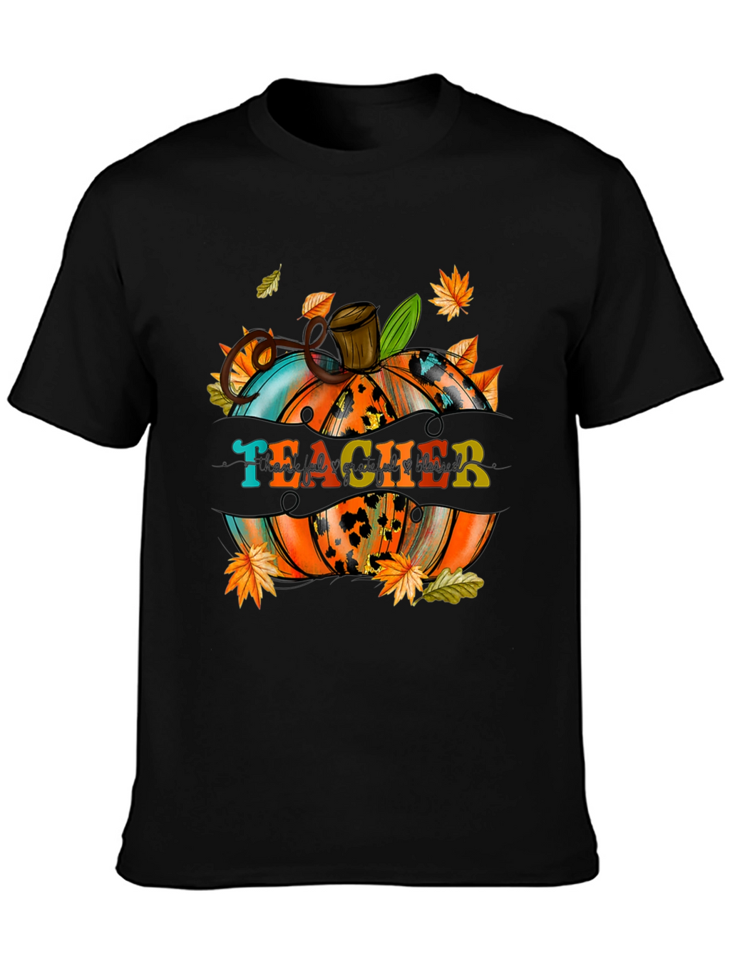 Teacher Pumpkin Fall Graphic T-Shirt