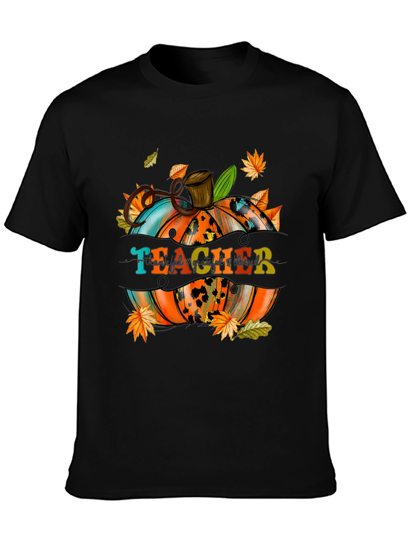 Teacher Pumpkin Fall Graphic T-Shirt