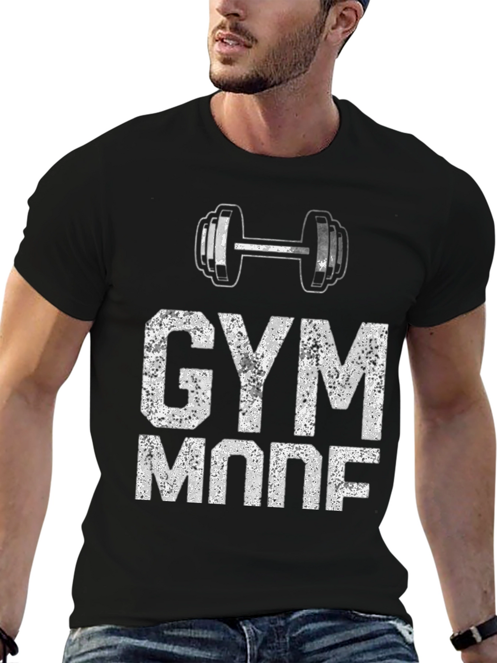 Gym Mode On Graphic Tee - Mens Fitness Shirt
