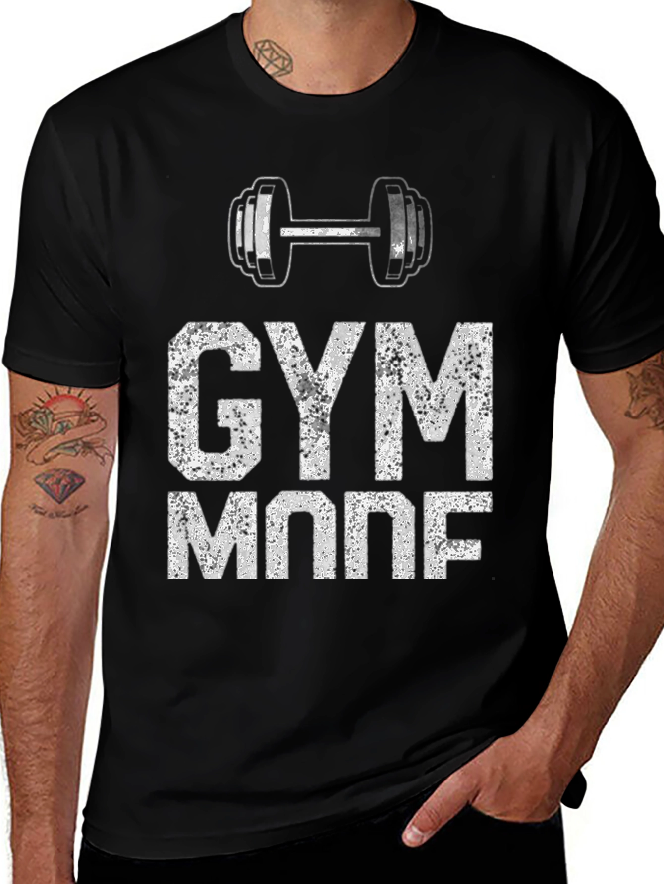 Gym Mode On Graphic Tee - Mens Fitness Shirt