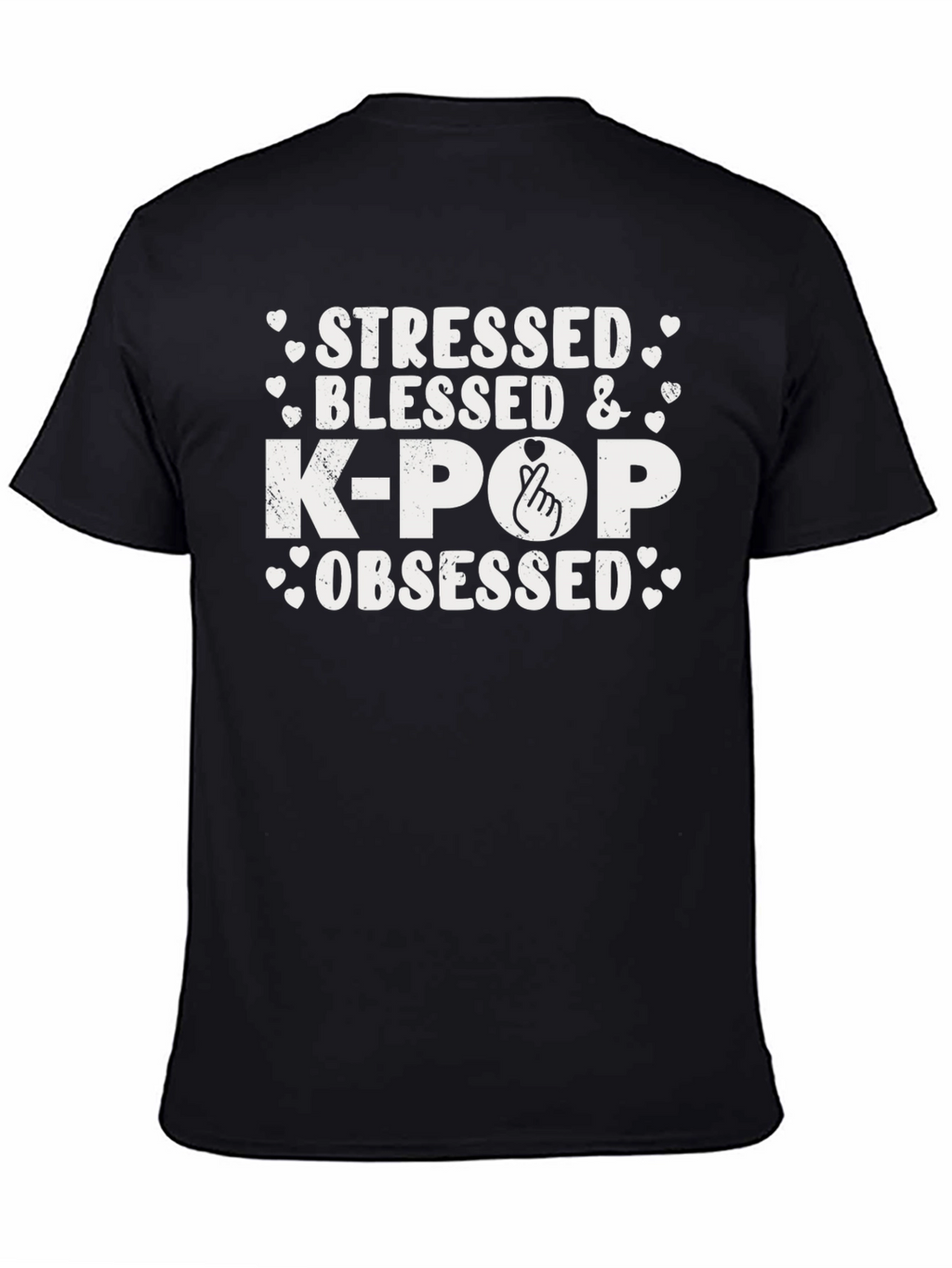 Stressed Blessed K-Pop Obsessed Graphic T-Shirt