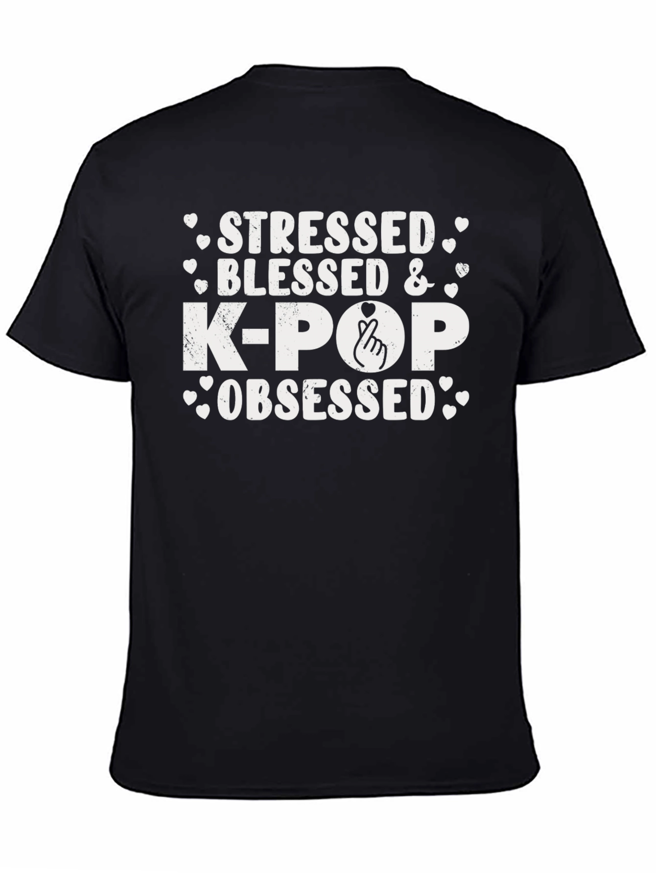 Stressed Blessed K-Pop Obsessed Graphic T-Shirt