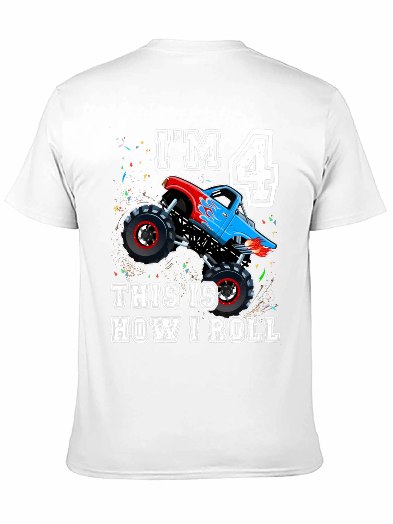 Im 4 Monster Truck Birthday Shirt
