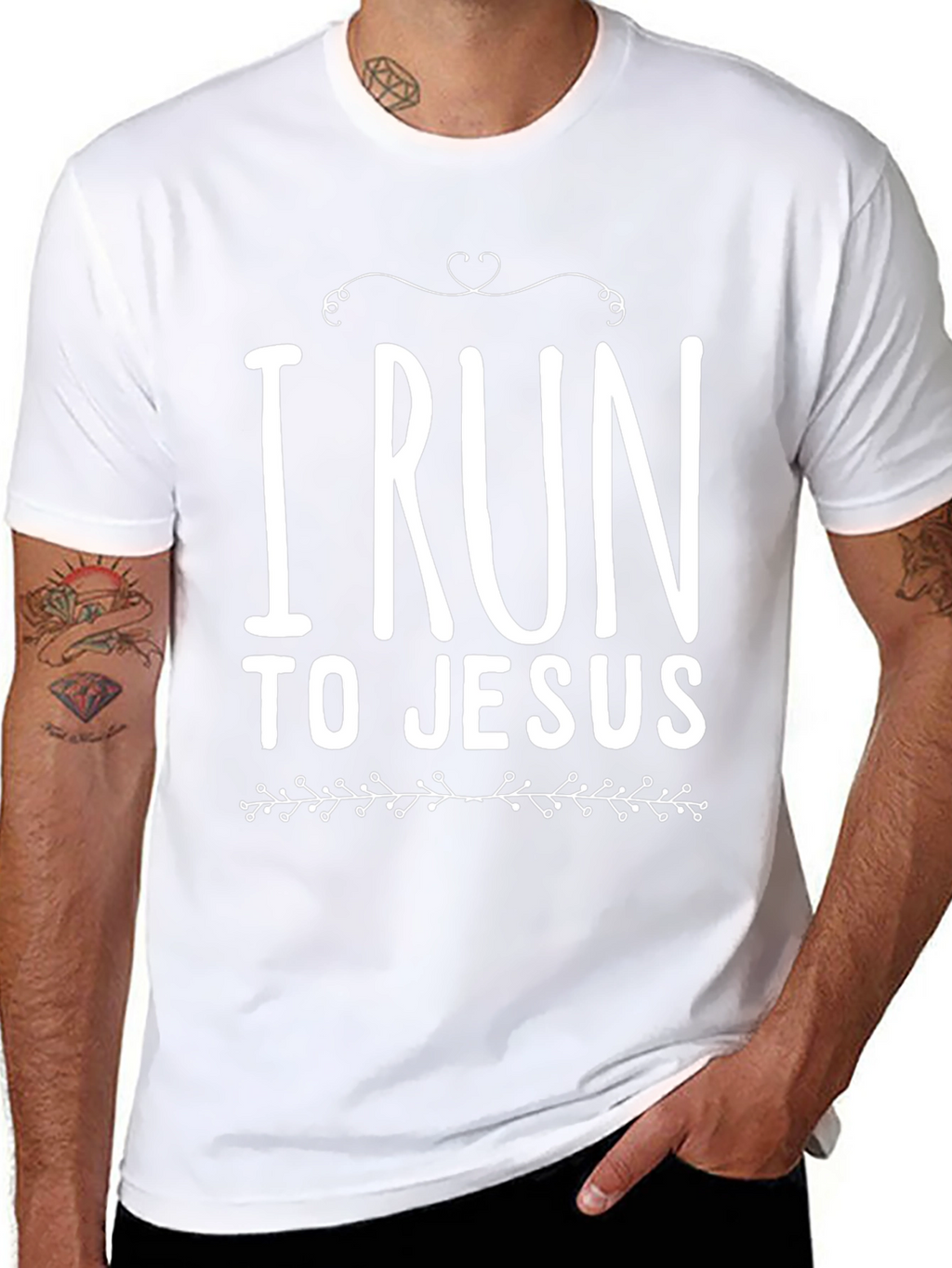 I Run To Jesus Christian T-Shirt