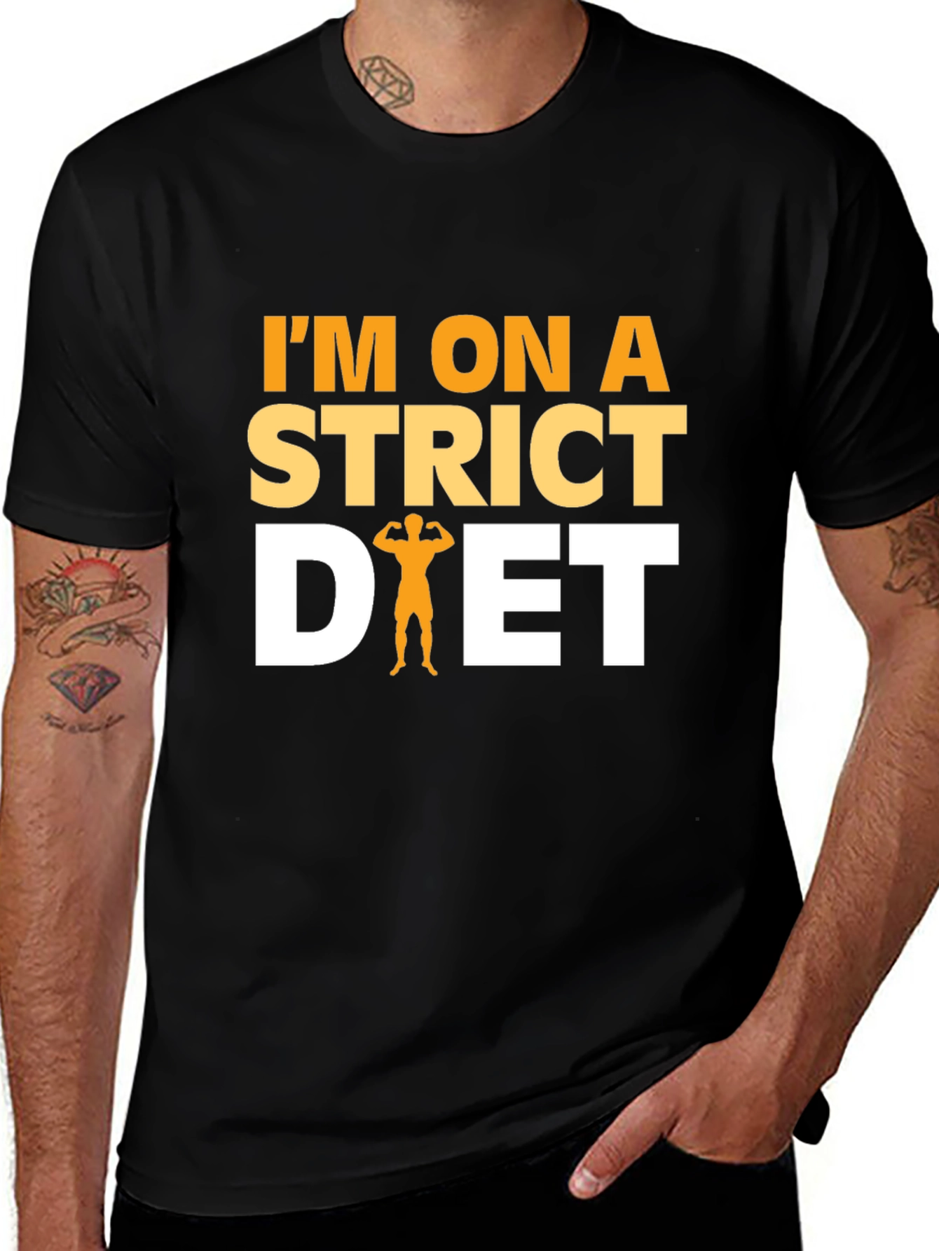 Im On a Strict Diet Funny Gym Workout T-Shirt