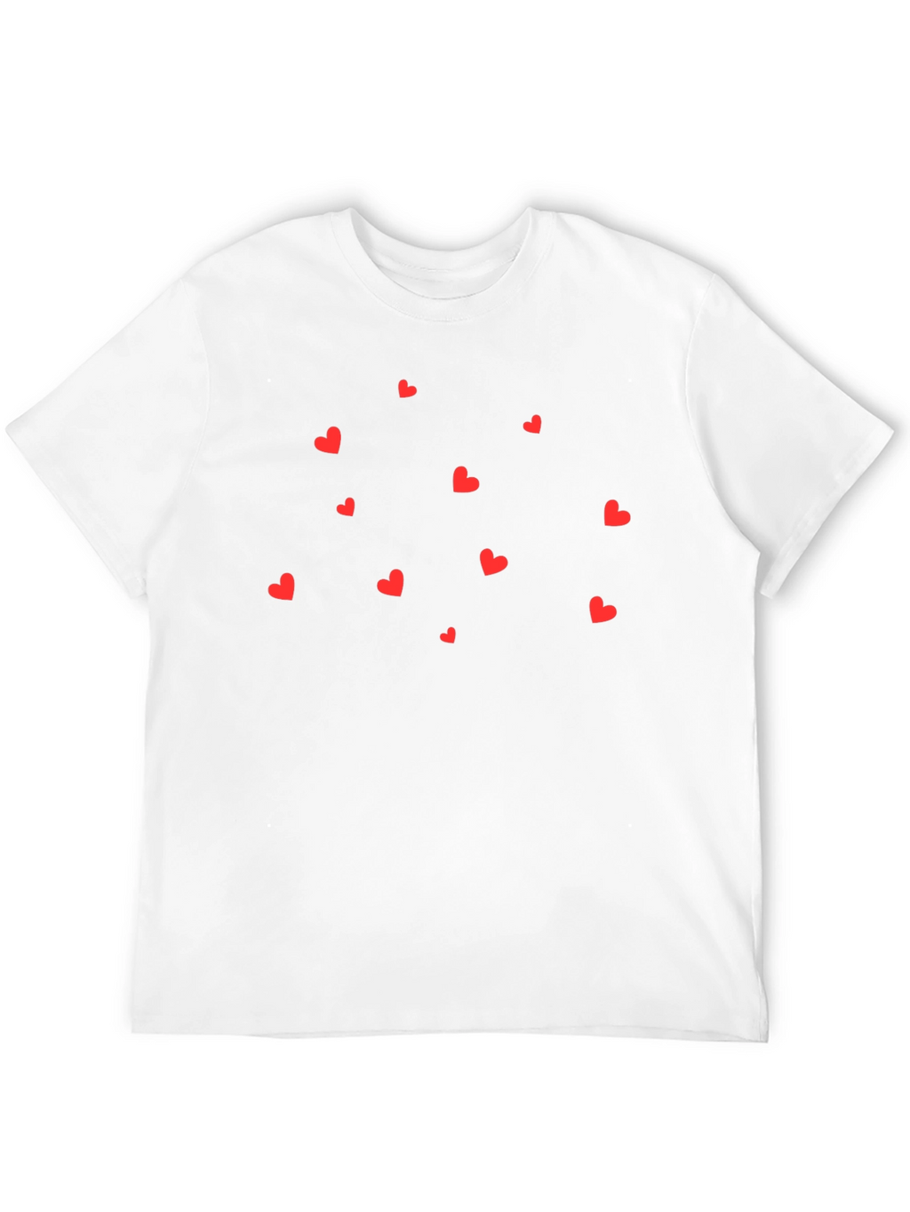 Black T-Shirt with Red Hearts
