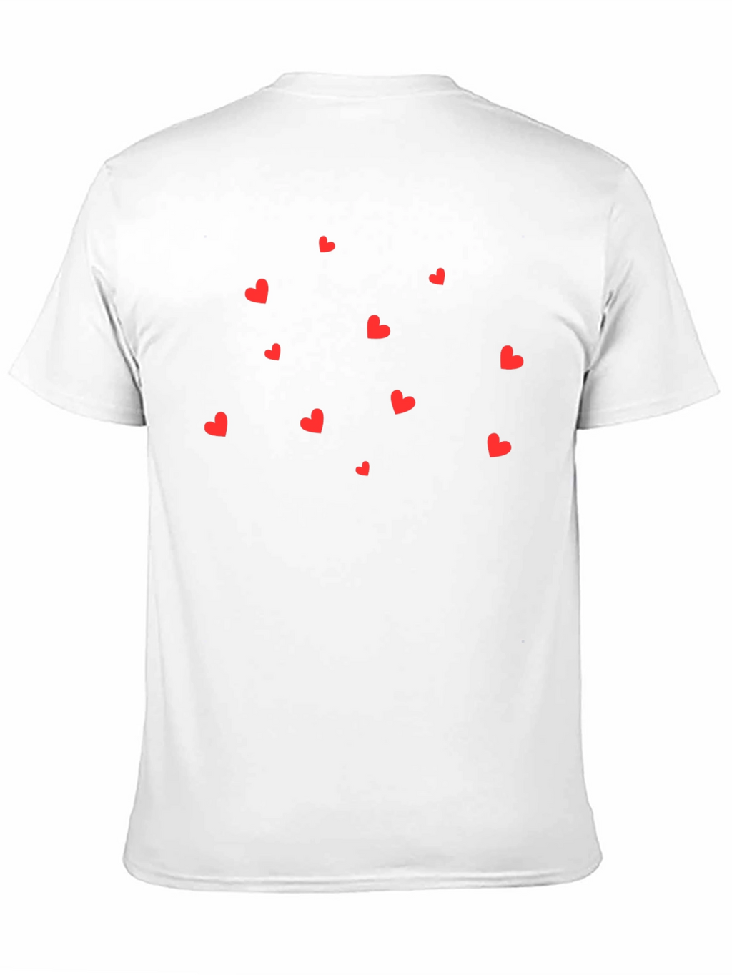 Black T-Shirt with Red Hearts