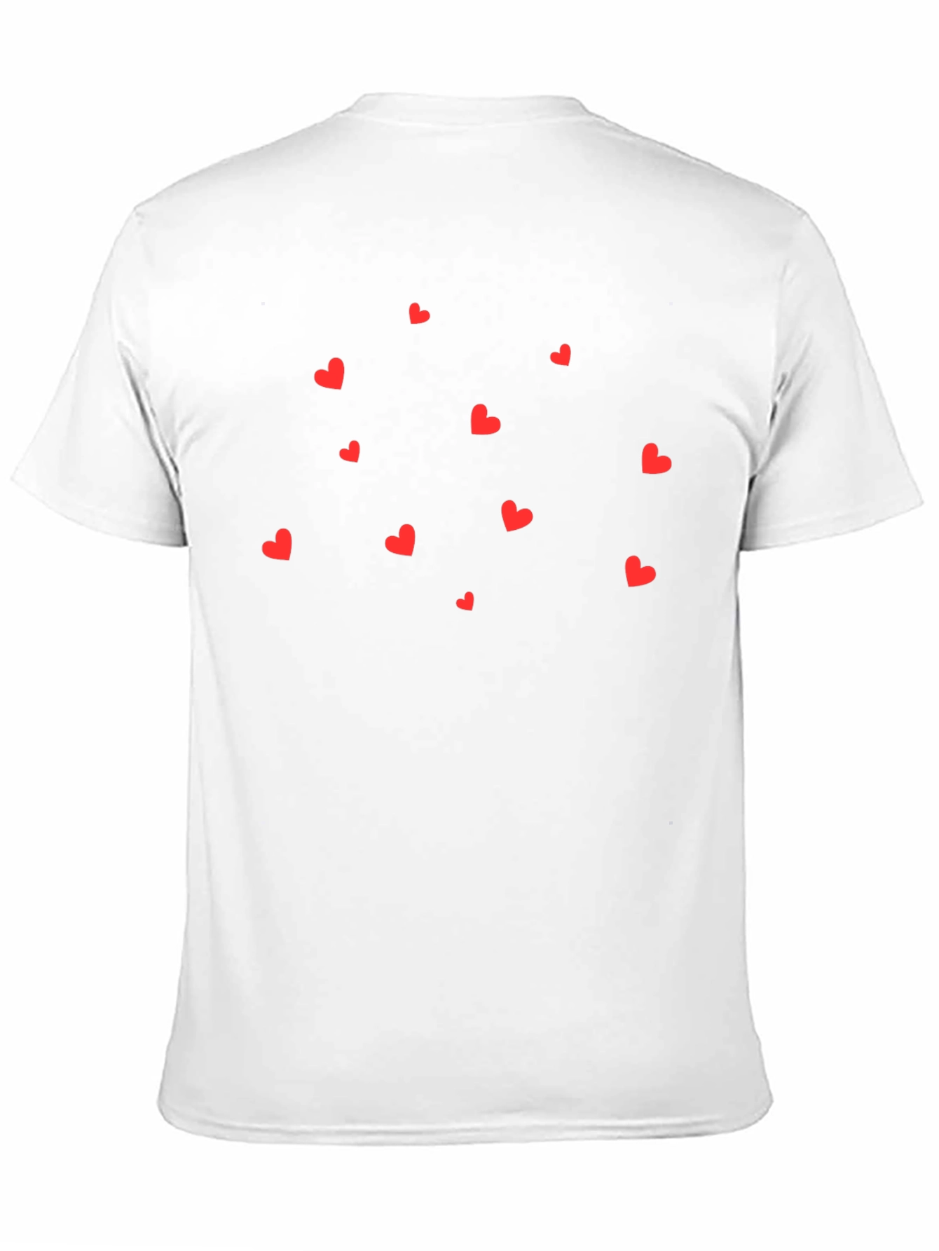 Black T-Shirt with Red Hearts