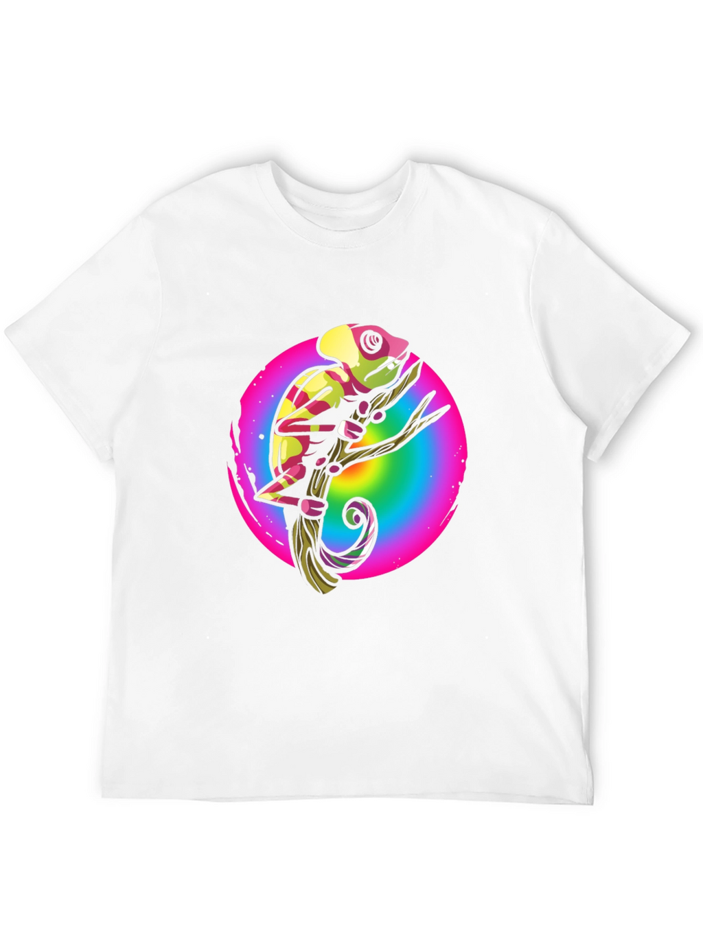 Rainbow Chameleon Graphic T-Shirt