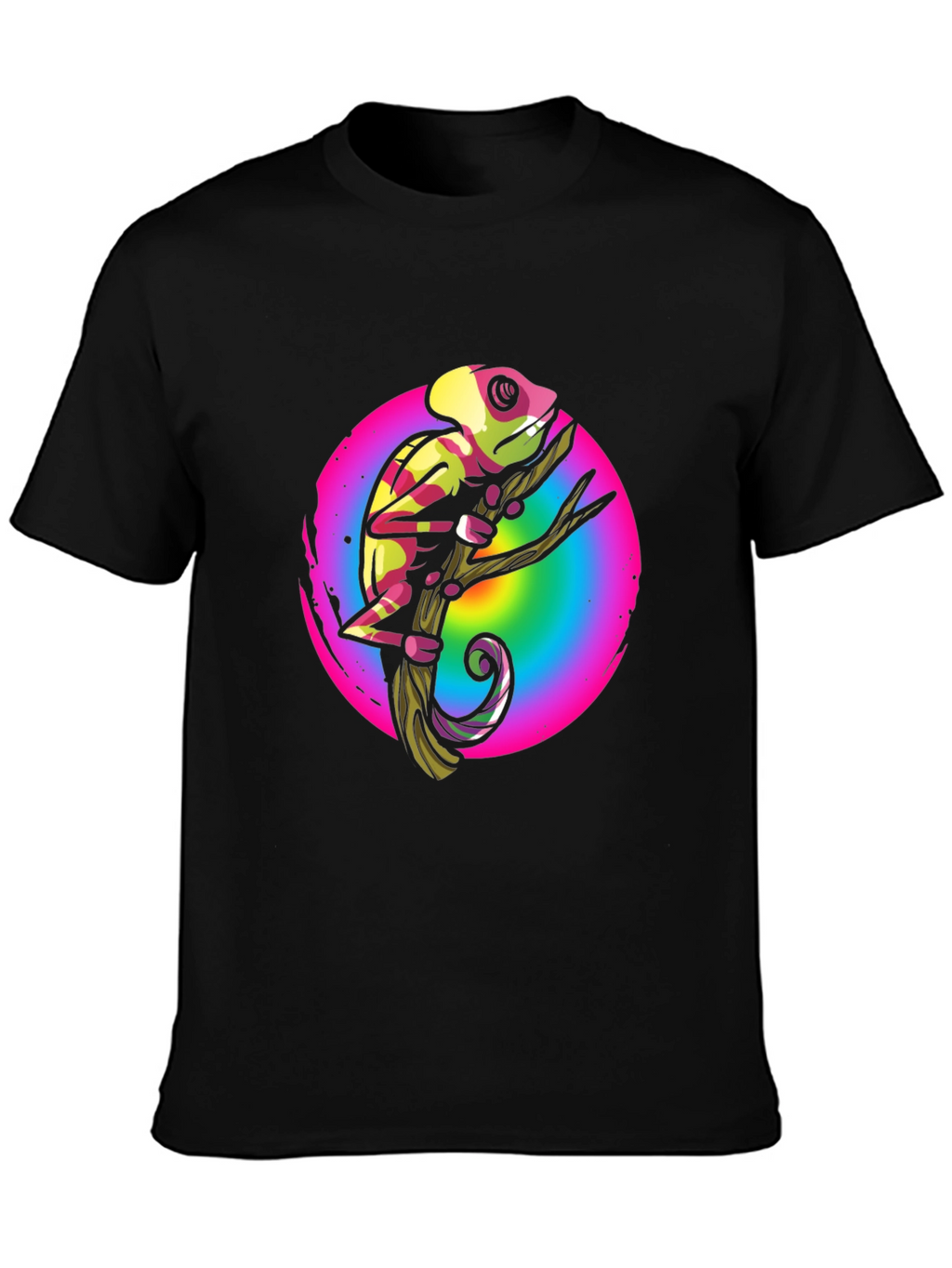 Rainbow Chameleon Graphic T-Shirt