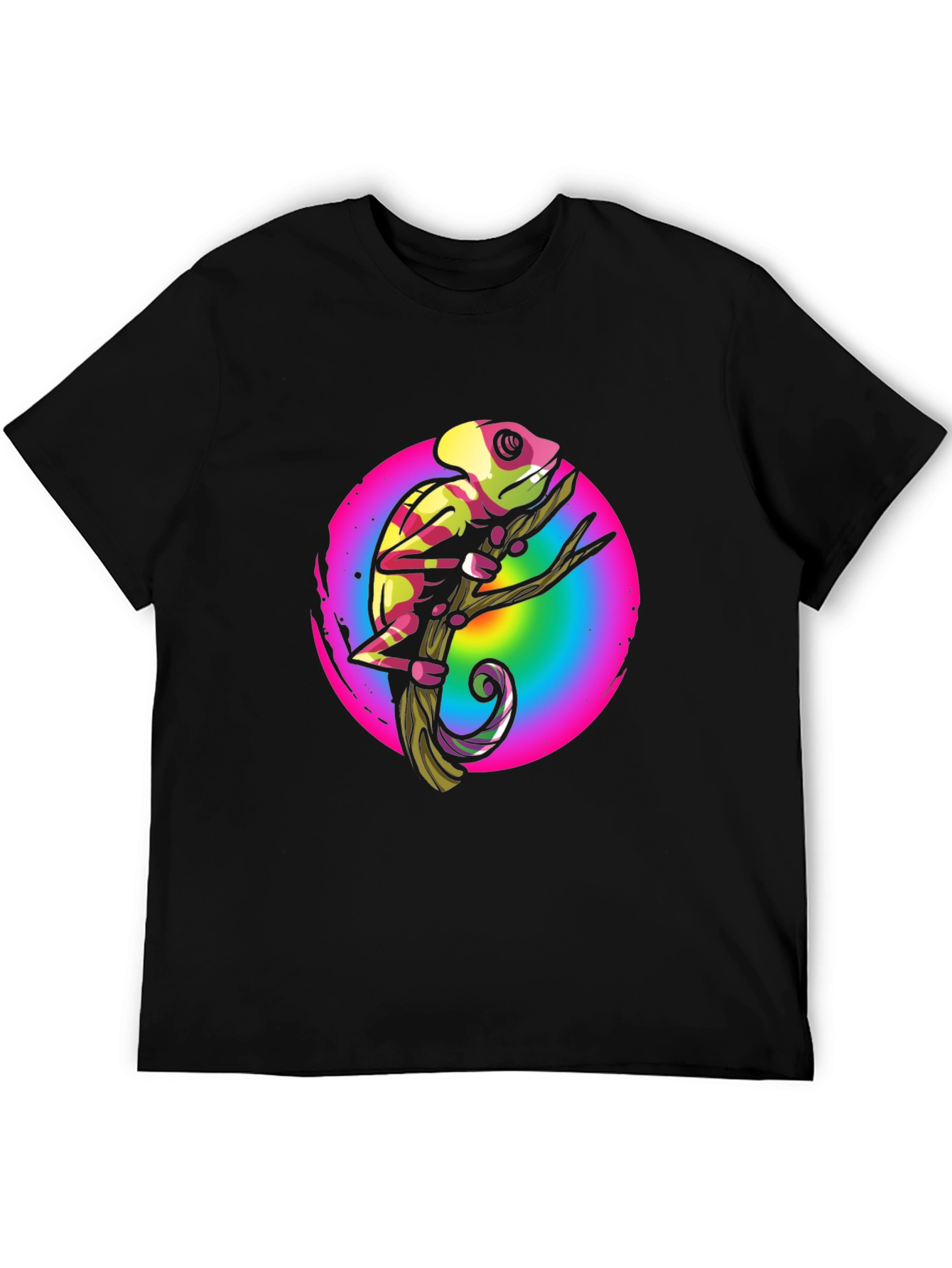 Rainbow Chameleon Graphic T-Shirt
