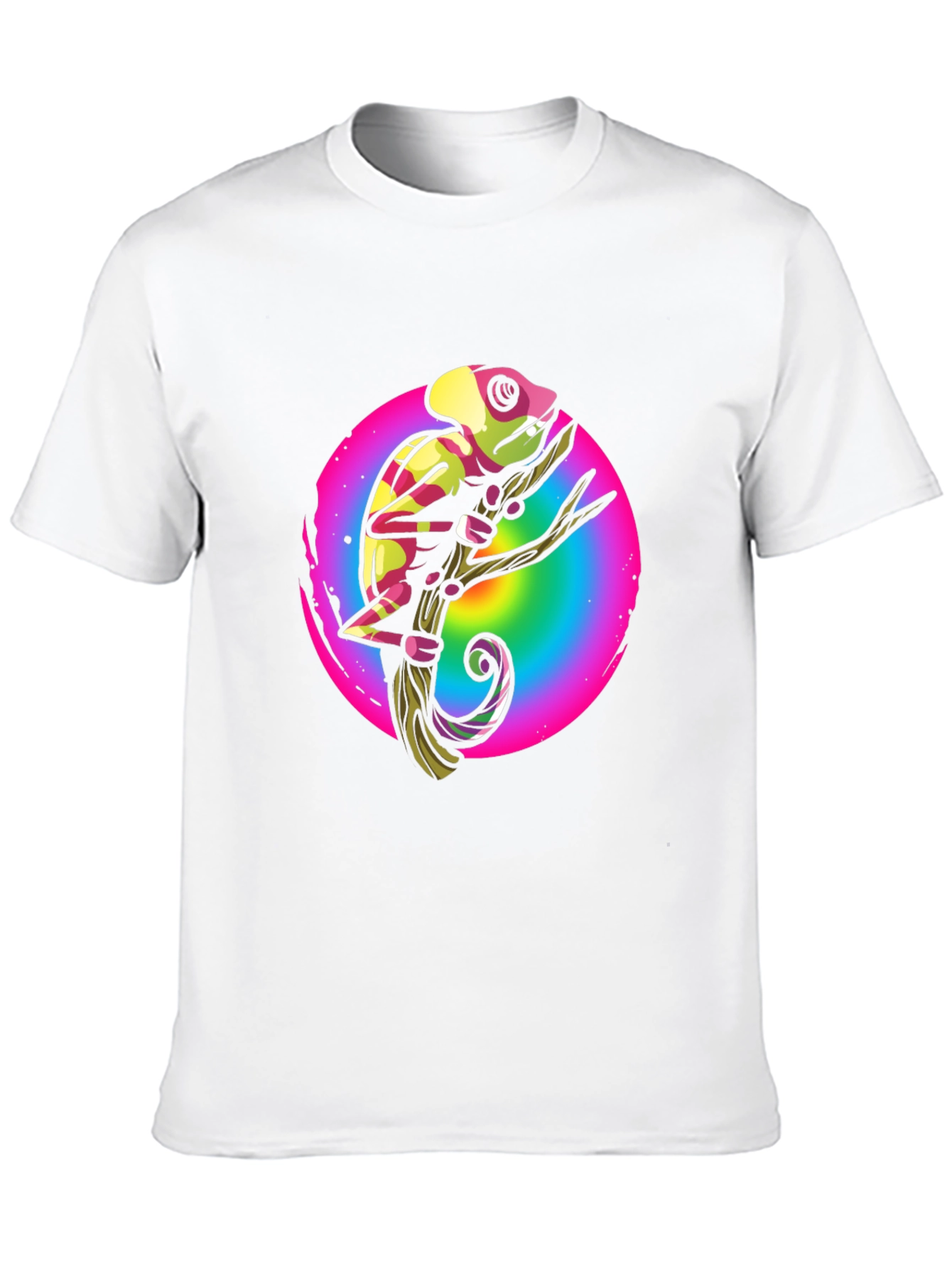 Rainbow Chameleon Graphic T-Shirt