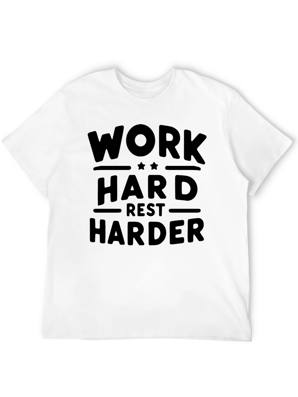 Work Hard Rest Harder Black Graphic Tee