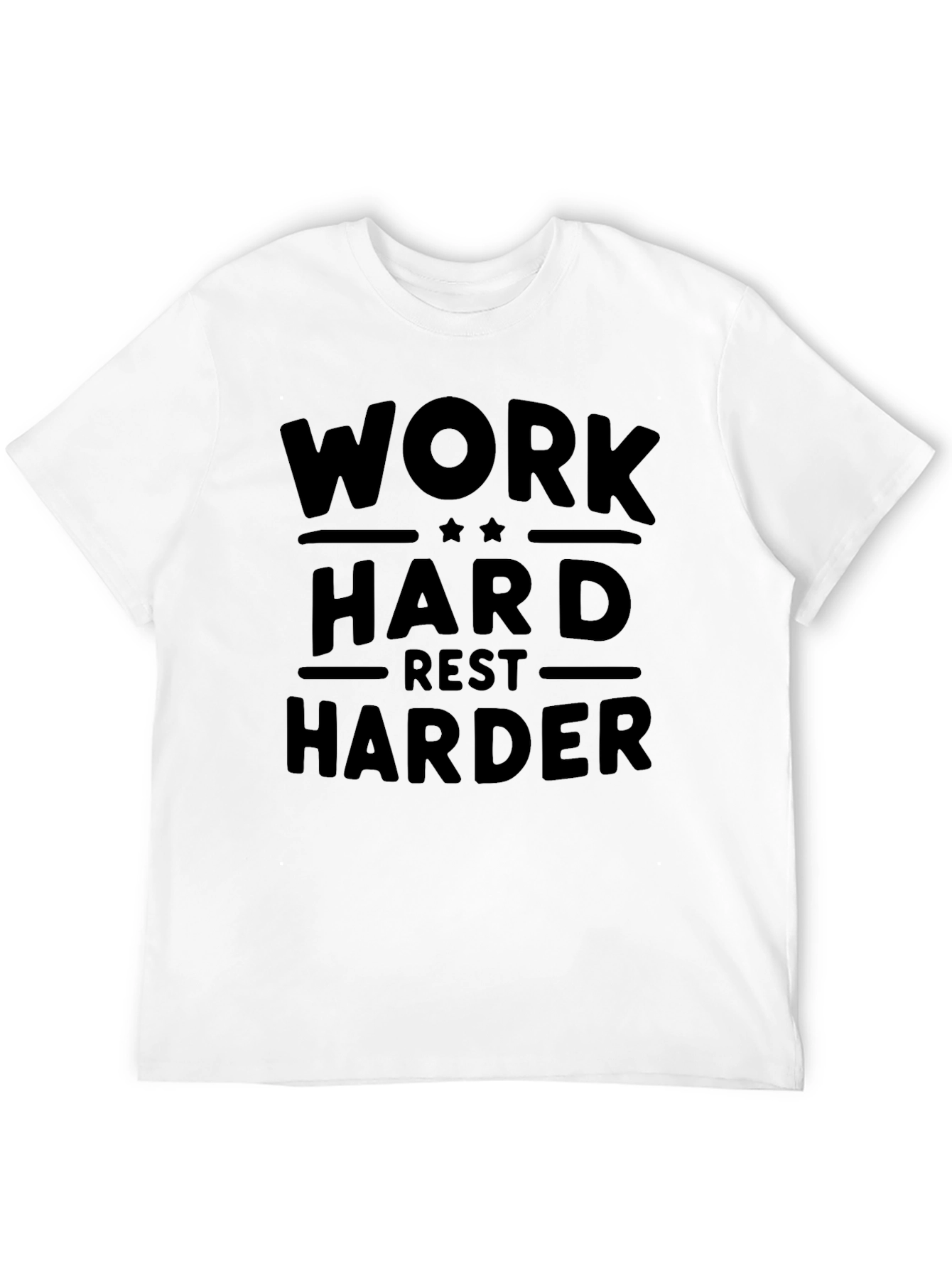 Work Hard Rest Harder Black Graphic Tee