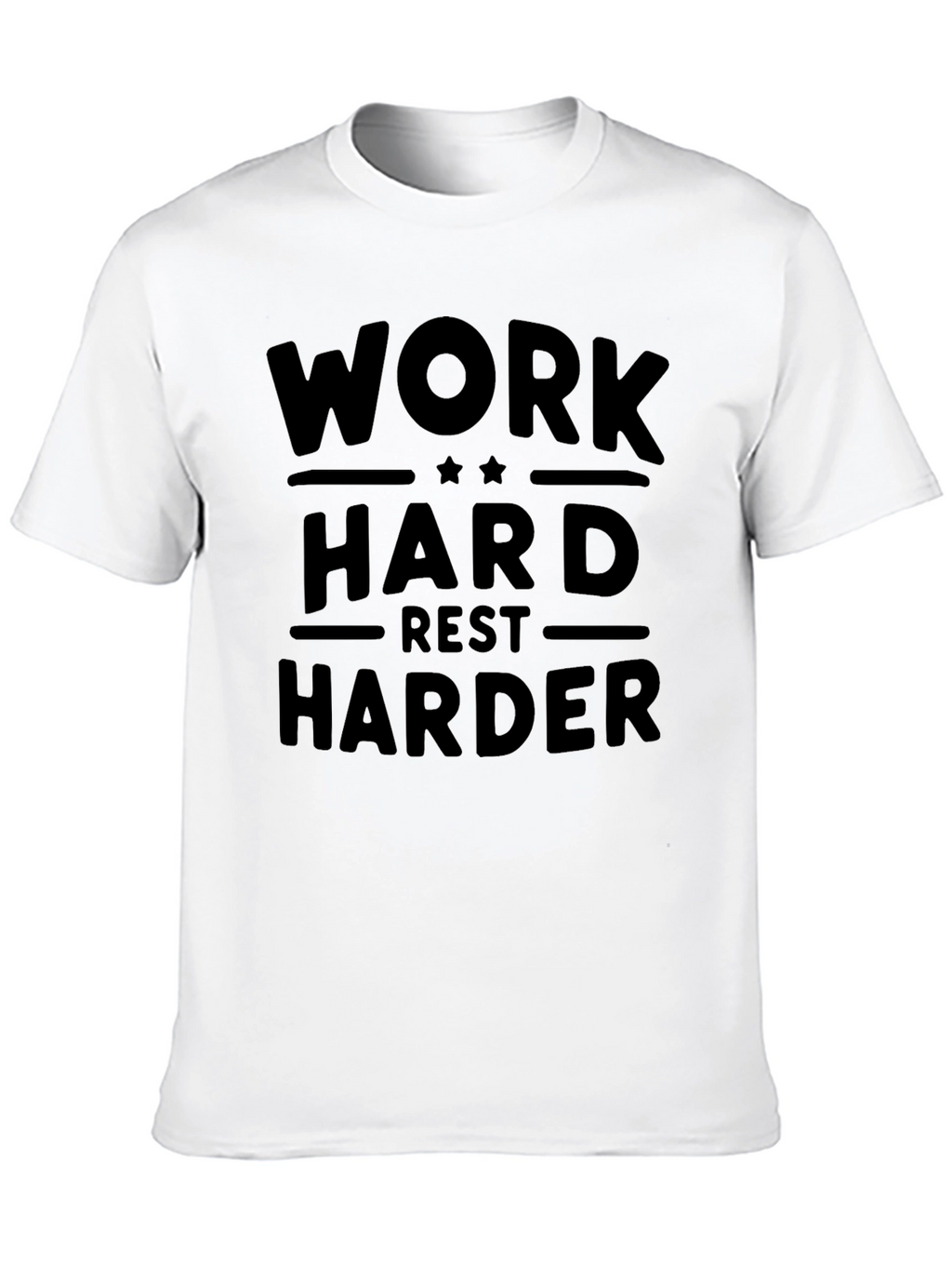 Work Hard Rest Harder Black Graphic Tee