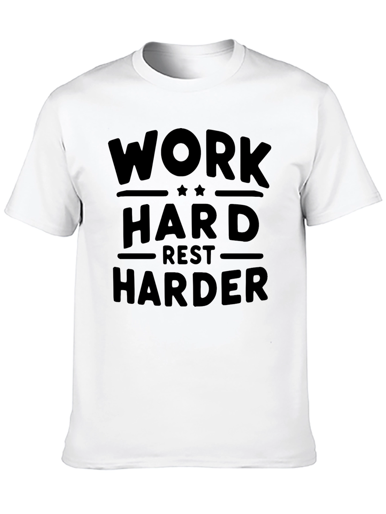 Work Hard Rest Harder Black Graphic Tee