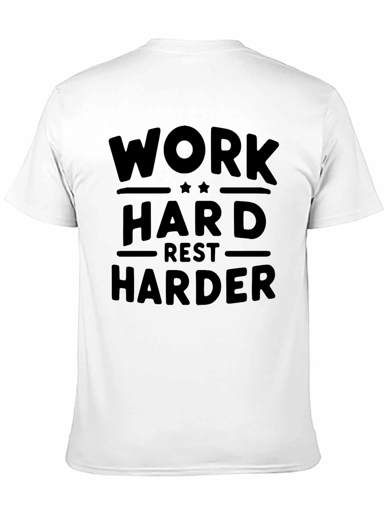 Work Hard Rest Harder Black Graphic Tee