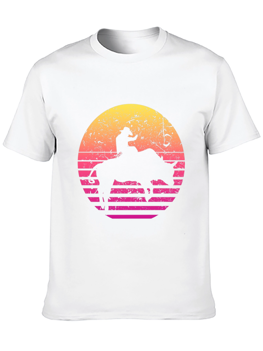 Retro Rodeo Bull Rider Graphic T-Shirt