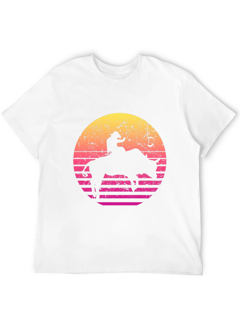 Retro Rodeo Bull Rider Graphic T-Shirt